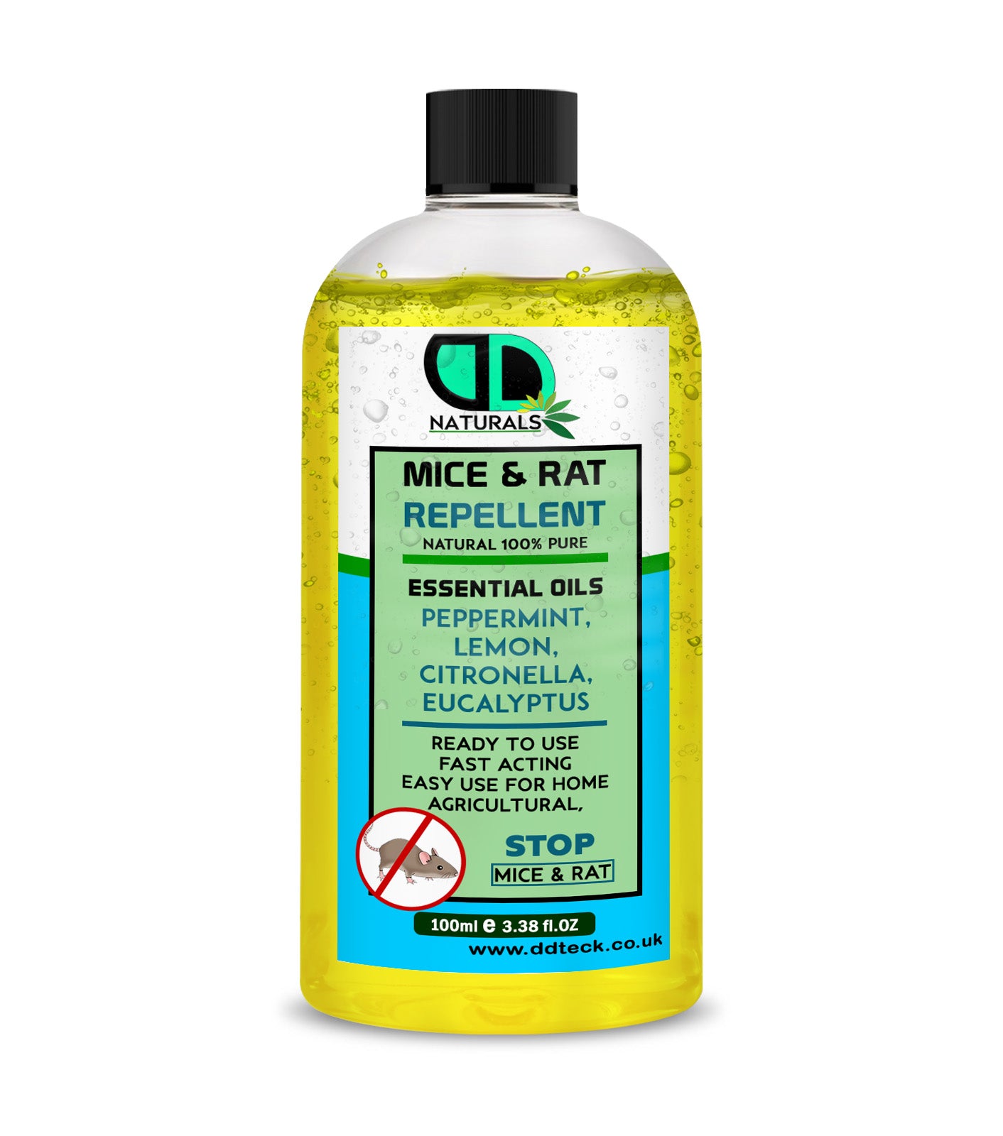 Mice & Rat Repellent Spray | Natural Essential Oil Rodent Deterrent | Peppermint, Lemon, Citronella & Eucalyptus