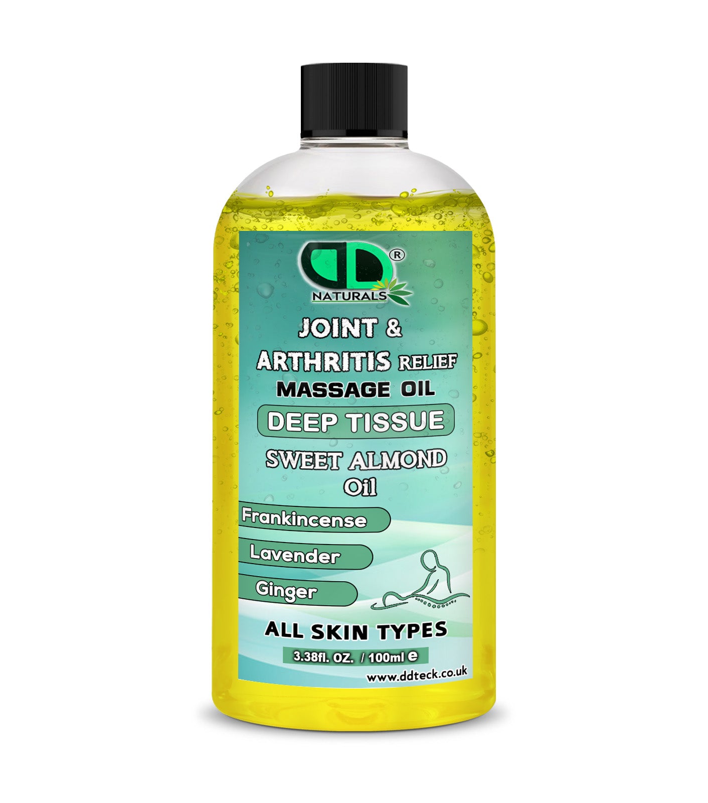 Joint & Arthritis Relief Deep Tissue Massage Oil with Frankincense, Lavender, & Ginger