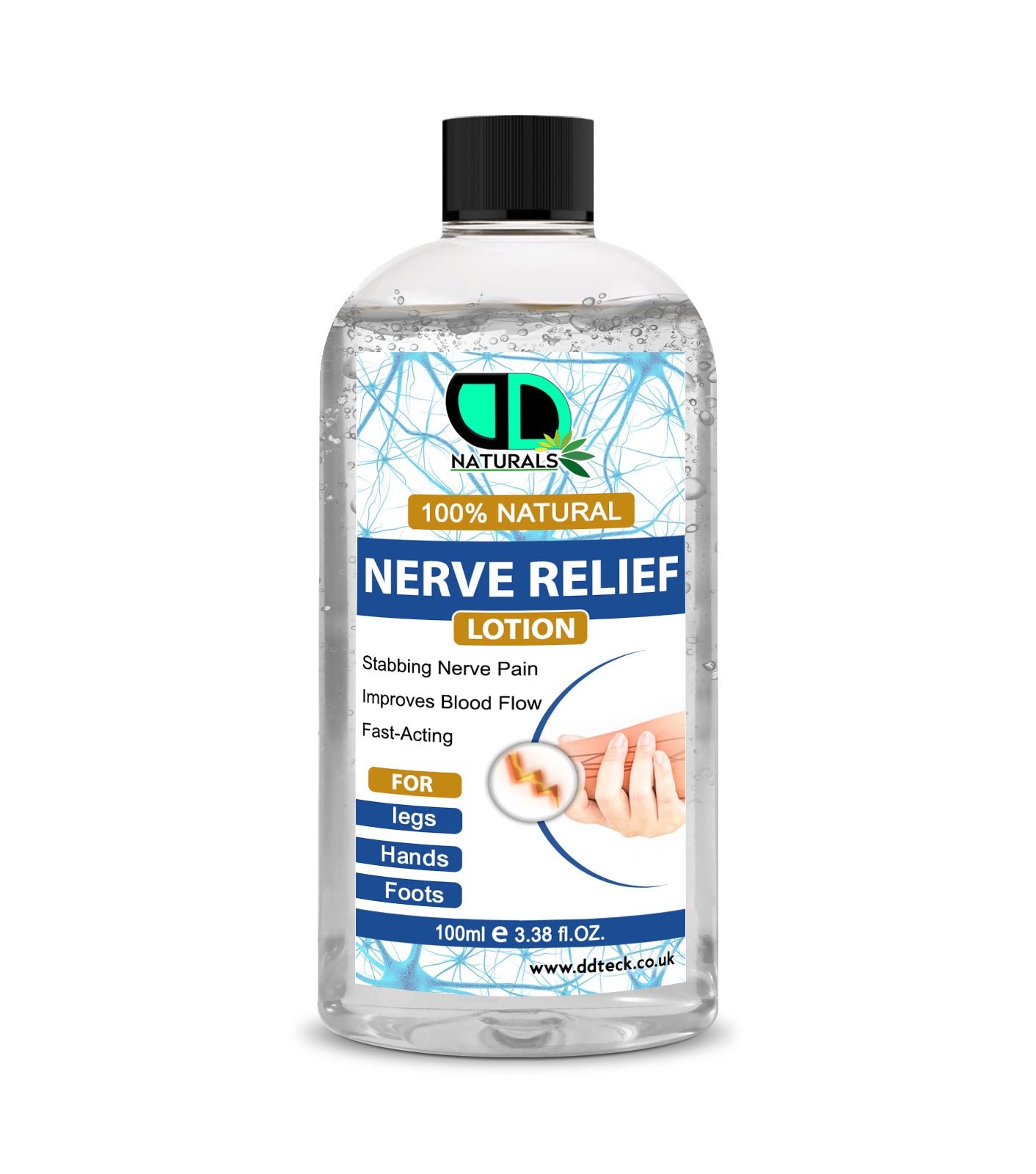 100% Natural Nerve Relief Lotion – Fast-Acting Support for Legs, Hands & Feet