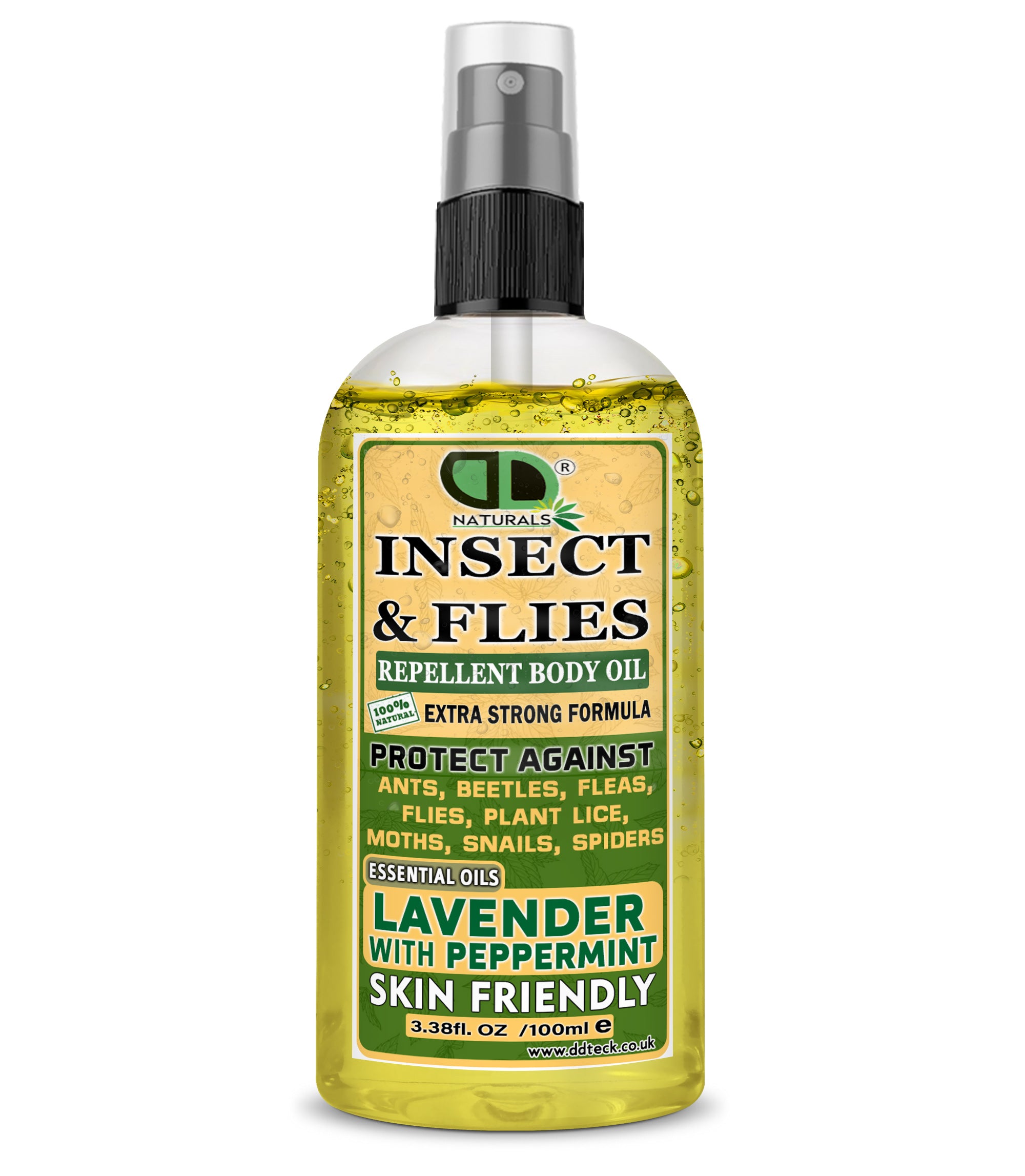 Natural Insect Repellent with Lavender & Peppermint Essential Oils | Chemical-Free Mosquito & Bug Protection