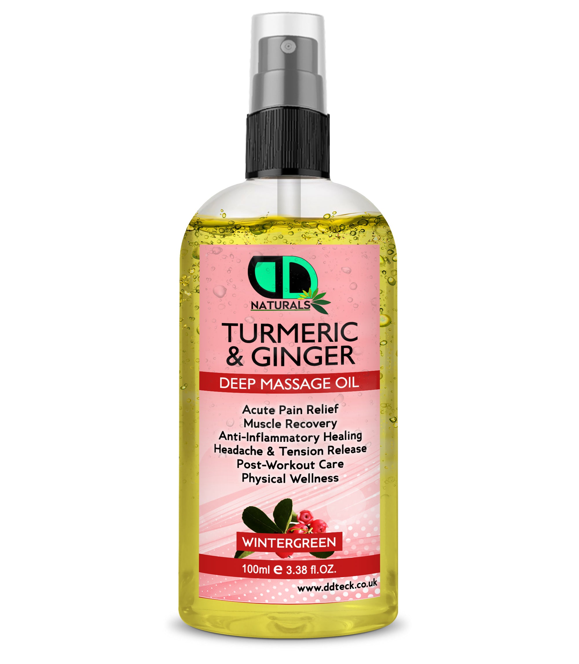 Turmeric & Ginger Deep Massage Oil with Wintergreen