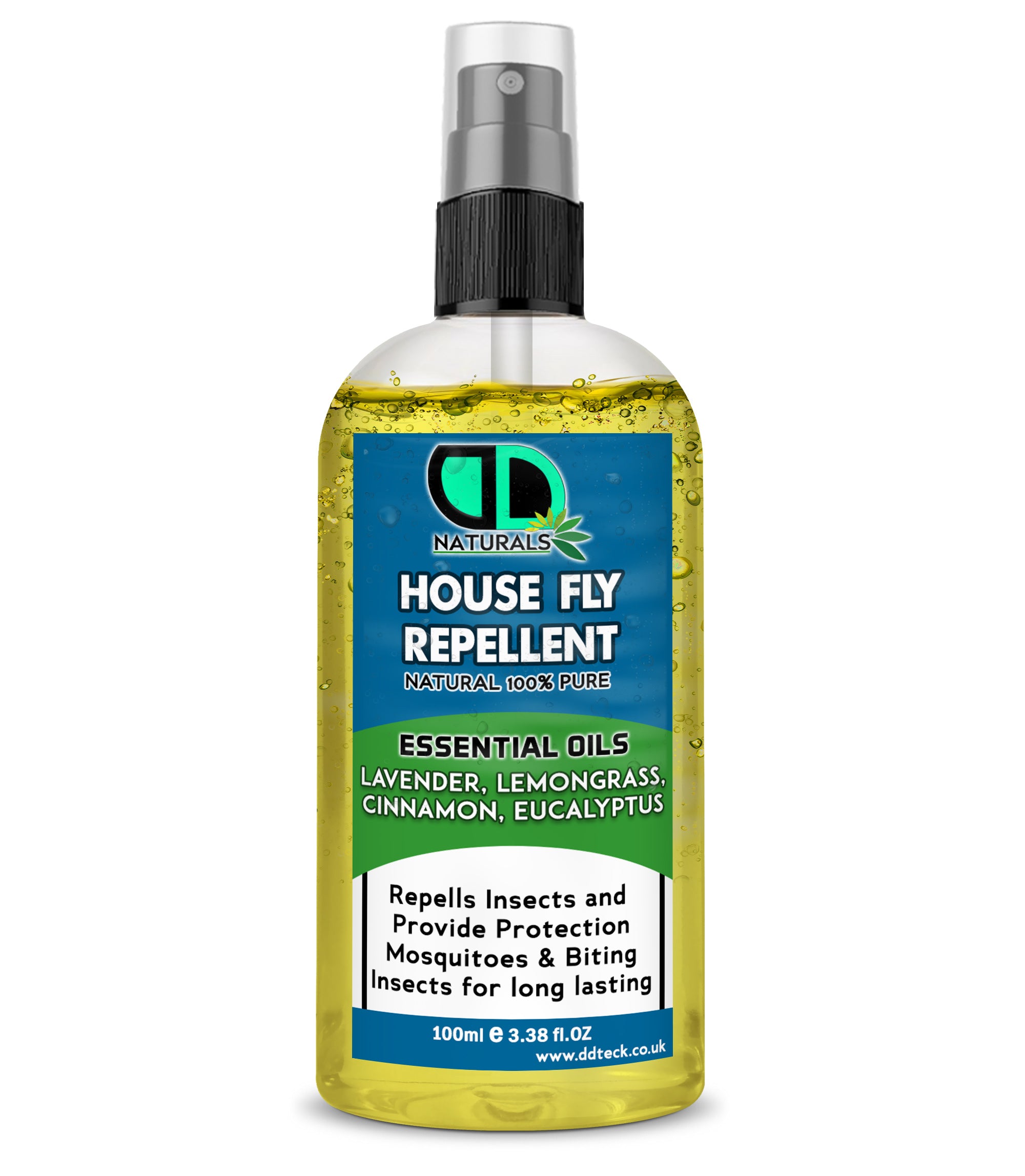 House Fly Repellent Oil – Natural Essential Oil Fly &Insect Protection with Lavender, Lemongrass, Eucalyptus &amp; Cinnamon
