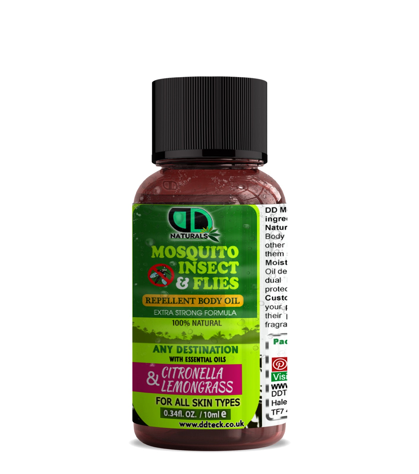 Insect Repellent with Lemongrass & Citronella | Natural, Skin-Friendly Protection from Mosquitoes & Biting Insects