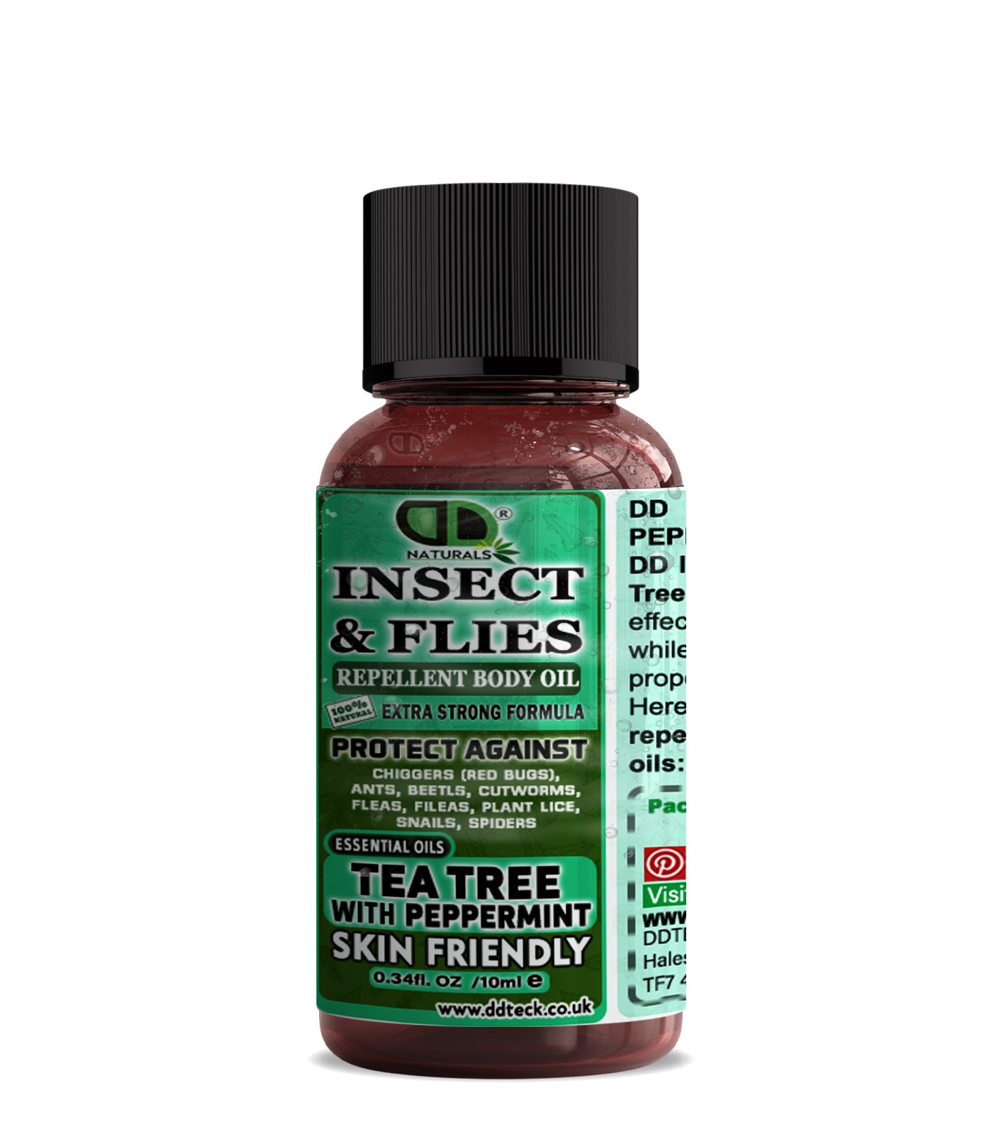 Natural Insect Repellent Spray with Tea Tree & Peppermint Essential Oils | Non-Toxic Mosquito, Fly, Tick & Flea Protection