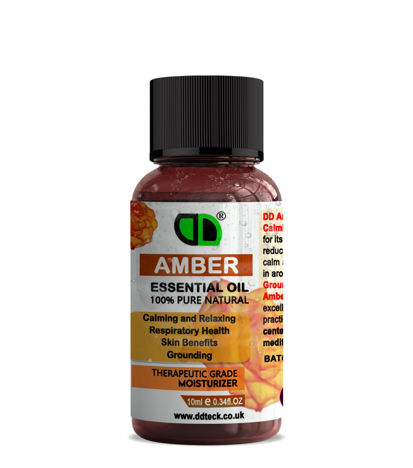 100% Pure Natural Amber Essential Oil – Therapeutic Grade Moisturizer