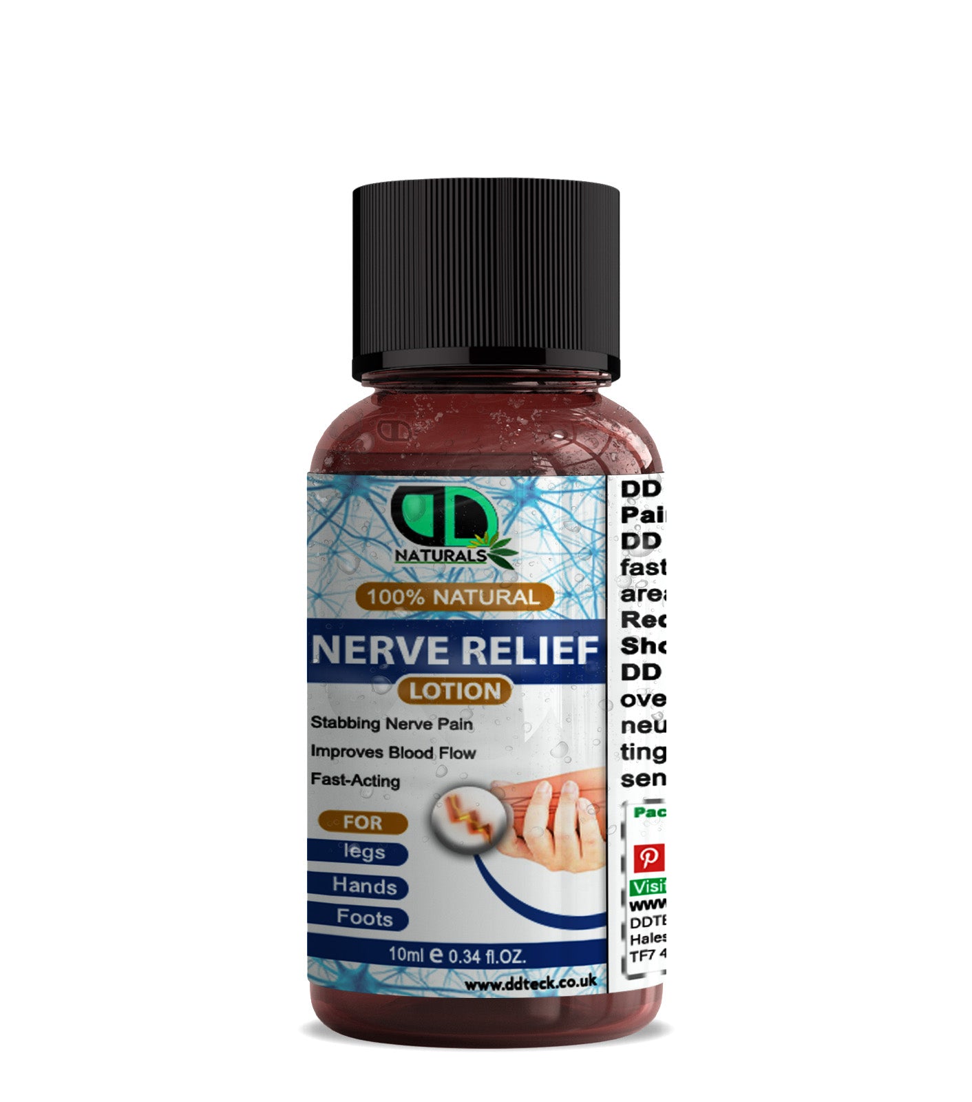 100% Natural Nerve Relief Lotion – Fast-Acting Support for Legs, Hands & Feet