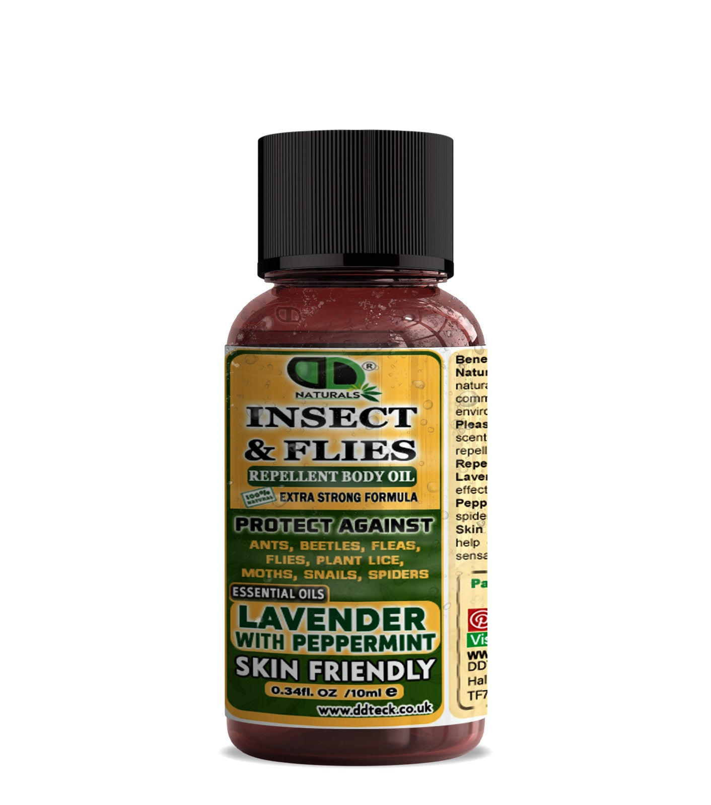 Natural Insect Repellent with Lavender & Peppermint Essential Oils | Chemical-Free Mosquito & Bug Protection
