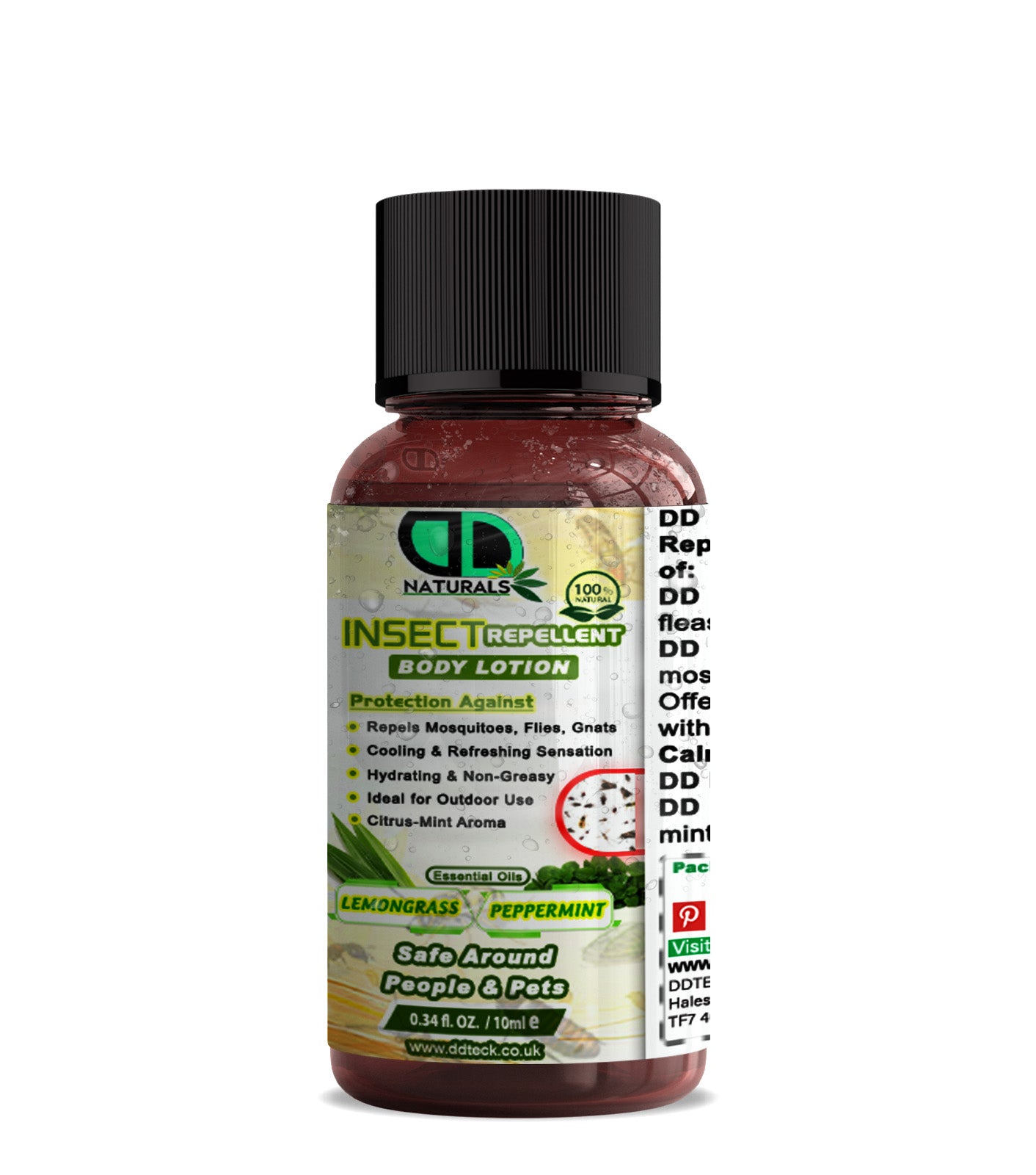 Insect Repellent Body Lotion - Natural Lemongrass & Peppermint Protection