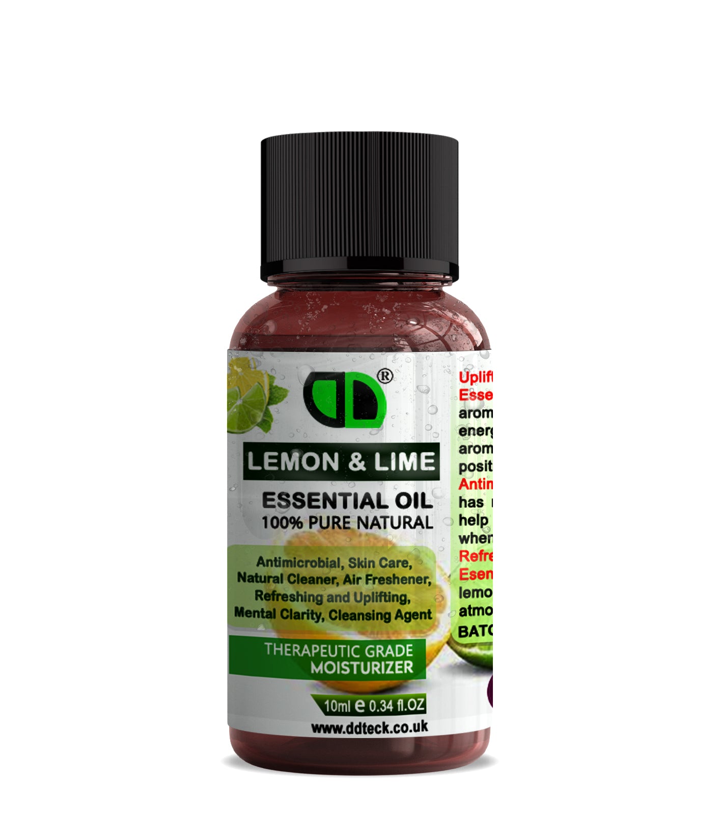 100% Pure Natural Lemon & Lime Essential Oil – Therapeutic Grade Moisturizer