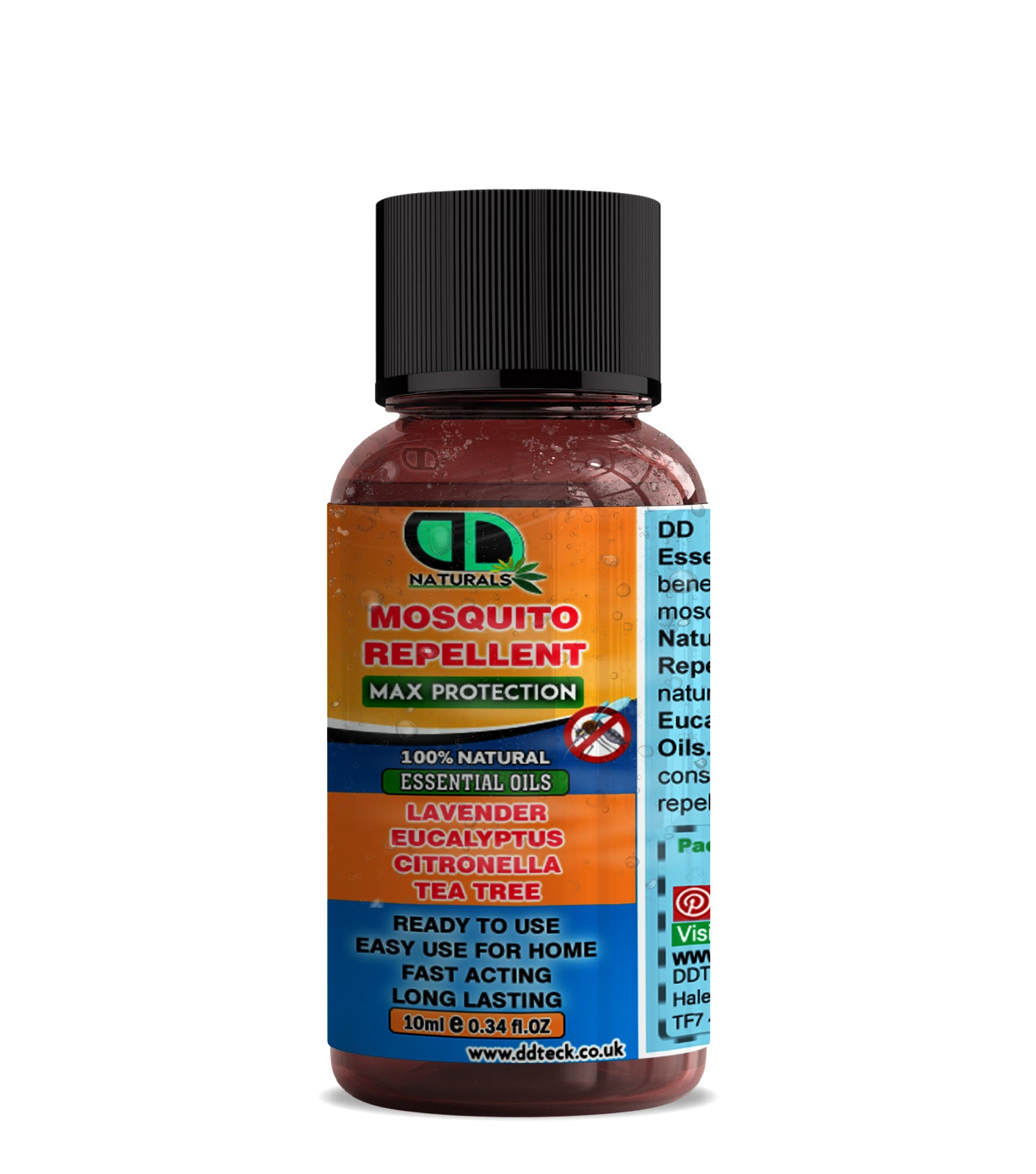 Mosquito Repellent Diffuser Oil | Natural Essential Oil Blend with Lavender, Eucalyptus, Citronella & Tea Tree