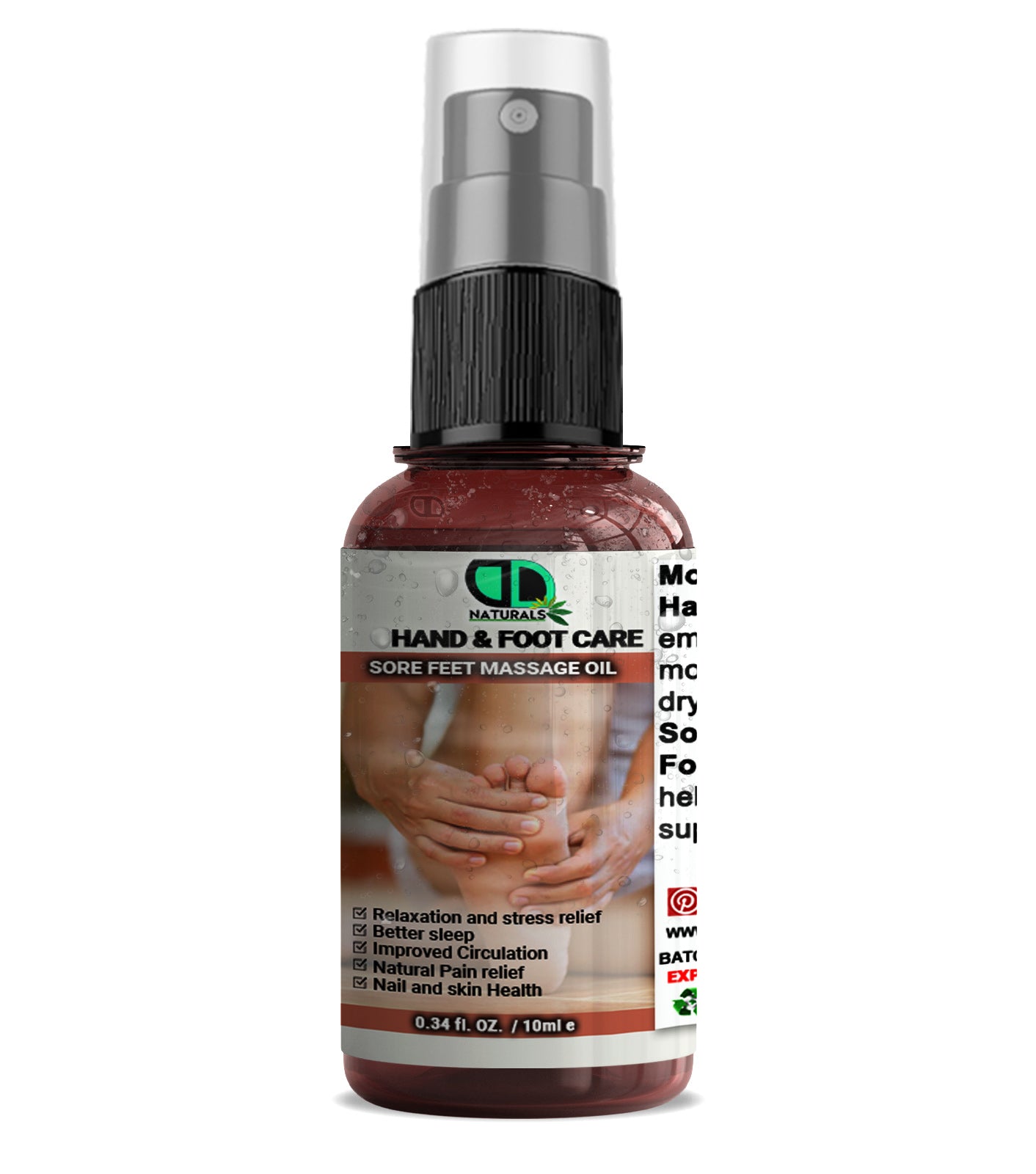 Hand & Foot Care – Sore Feet Massage Oil