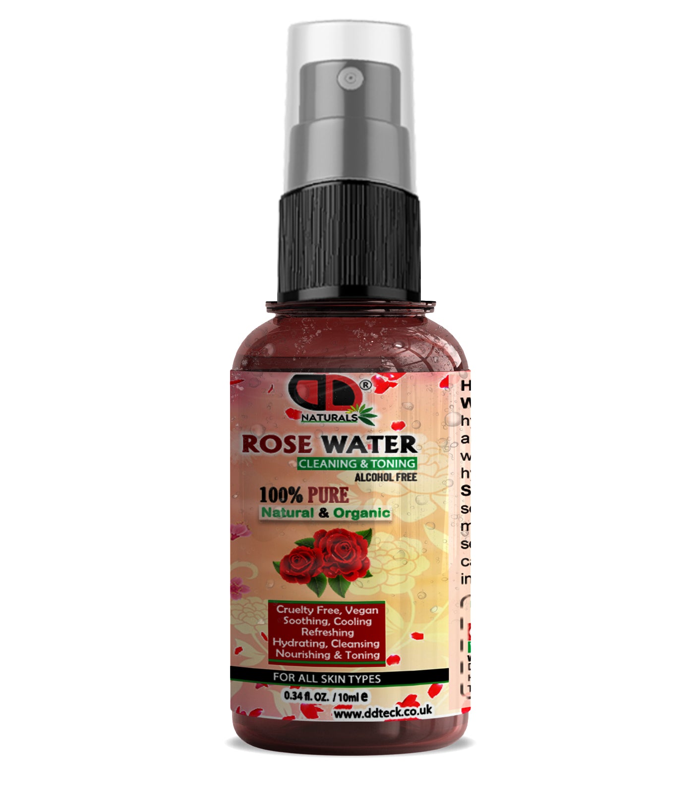 Rose Water Facial Toner Spray | 100% Pure Bulgarian Rose Hydrolat for Hydrated, Glowing Skin