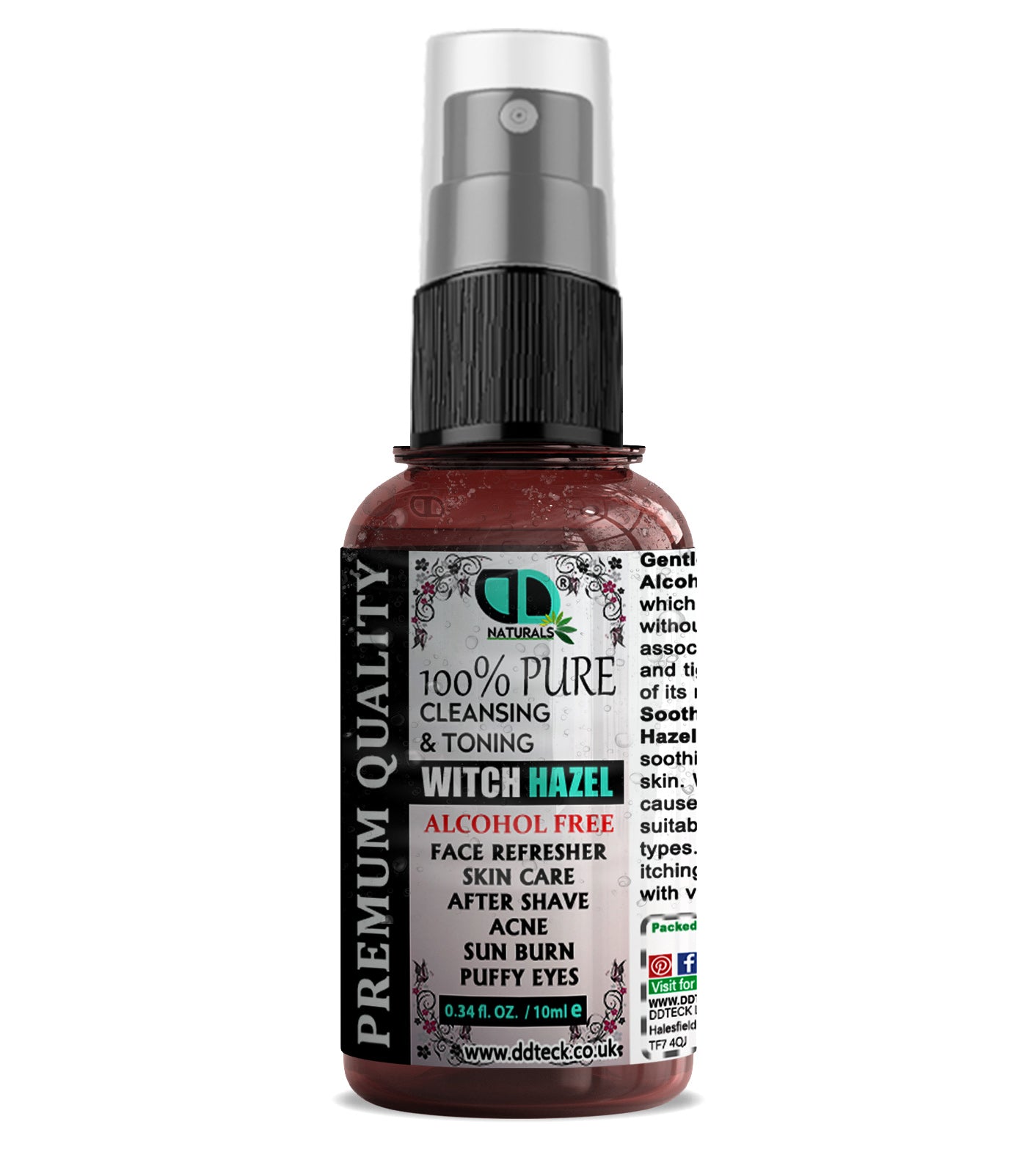 Witch Hazel Alcohol-Free Toner | Gentle, Natural Skin Toning for Sensitive & Acne-Prone Skin