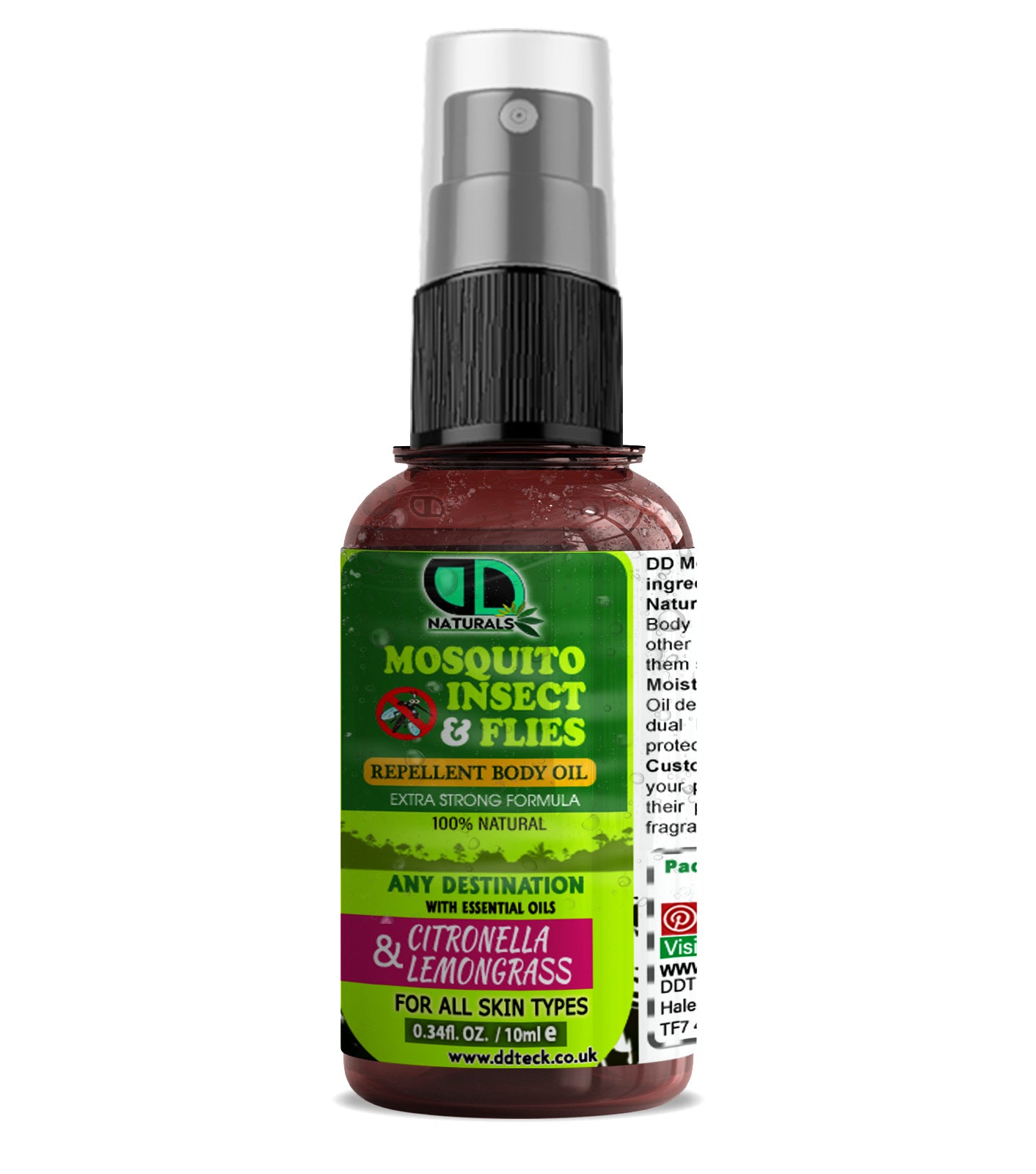 Insect Repellent with Lemongrass & Citronella | Natural, Skin-Friendly Protection from Mosquitoes & Biting Insects
