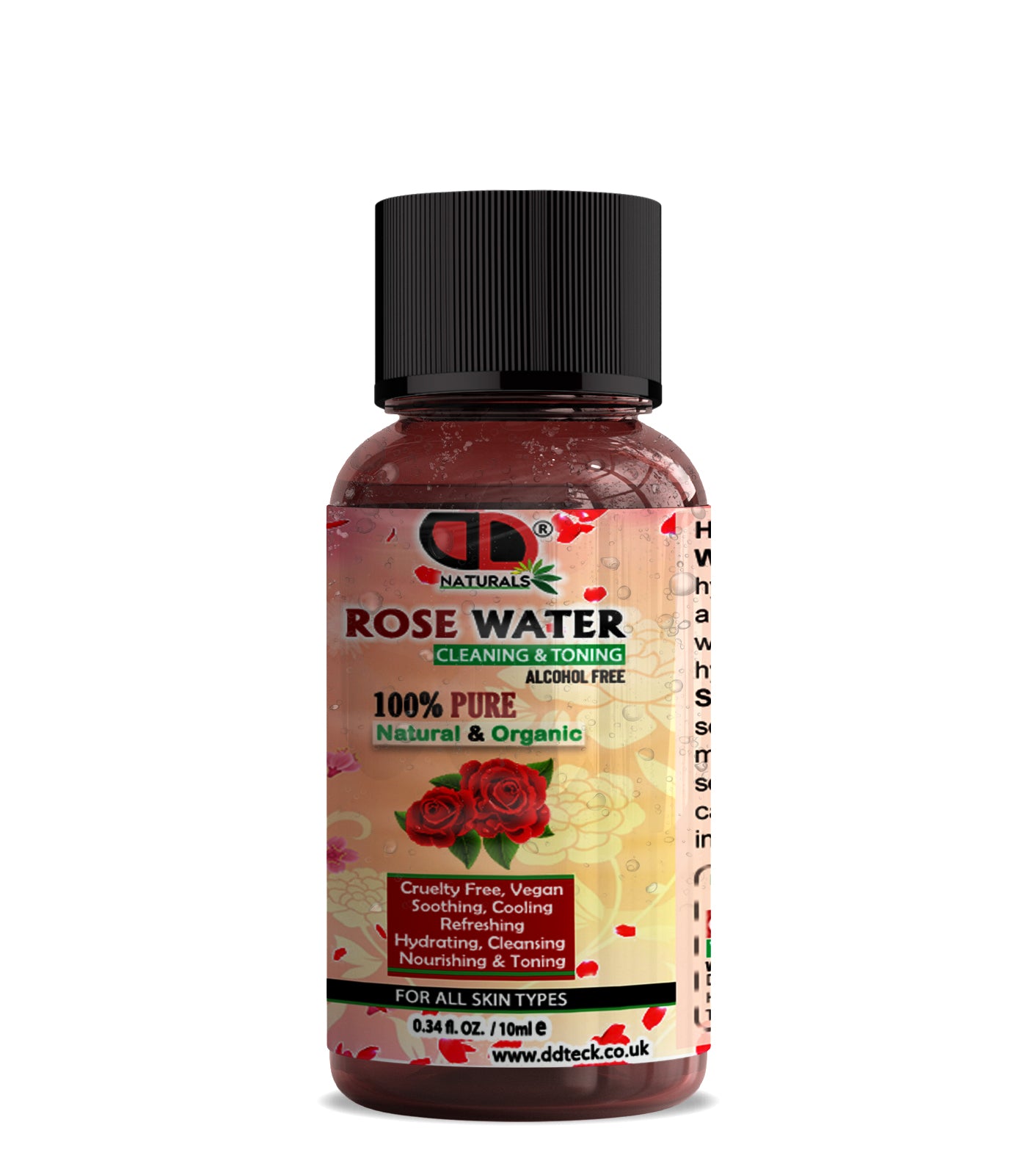 Rose Water Facial Toner Spray | 100% Pure Bulgarian Rose Hydrolat for Hydrated, Glowing Skin