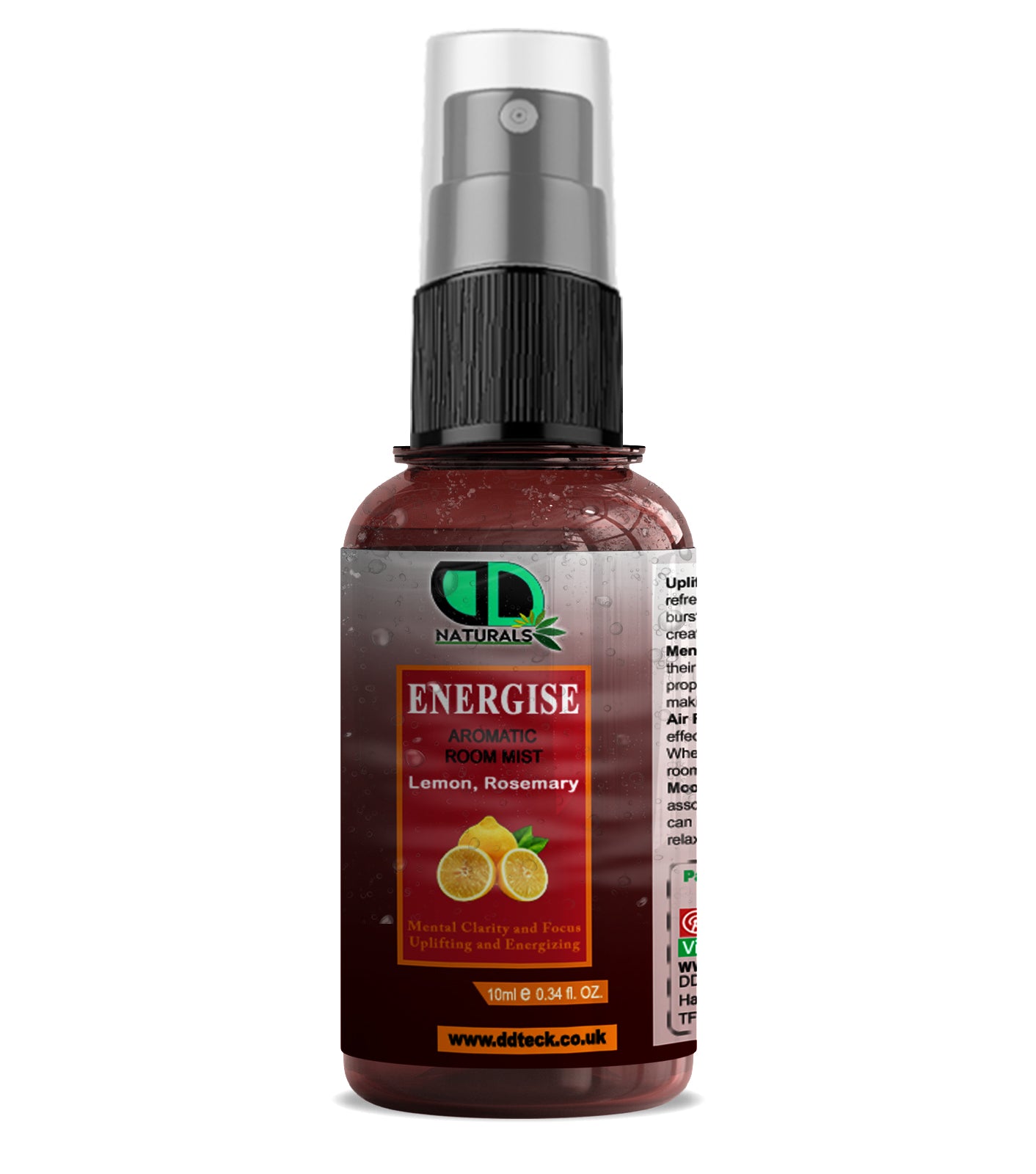 Energise Aromatic Room Mist - Lemon & Rosemary for Mental Clarity