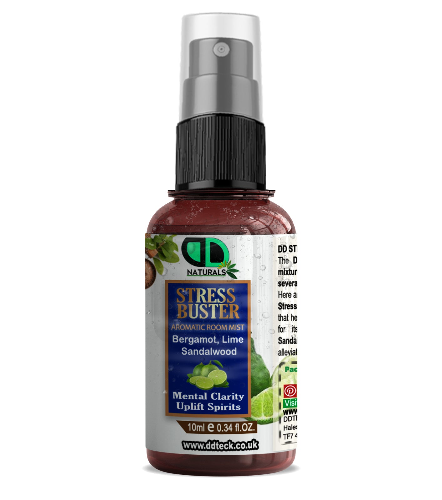 Stress Buster Aromatic Room Mist – Bergamot, Lime & Sandalwood Blend