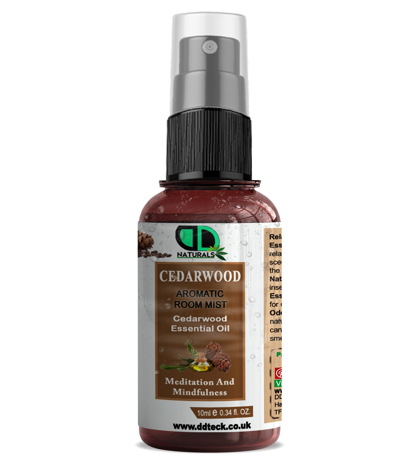 Cedarwood Aromatic Room Mist – Pure Essential Oil Spray for Meditation & Mindfulness