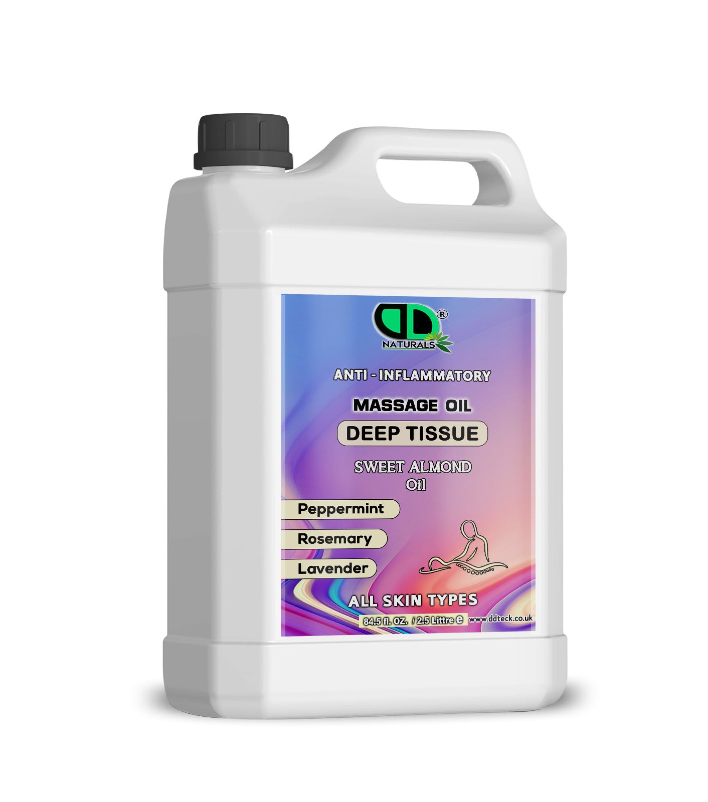 Anti-Inflammatory Deep Tissue Massage Oil – Sweet Almond, Peppermint & Lavender