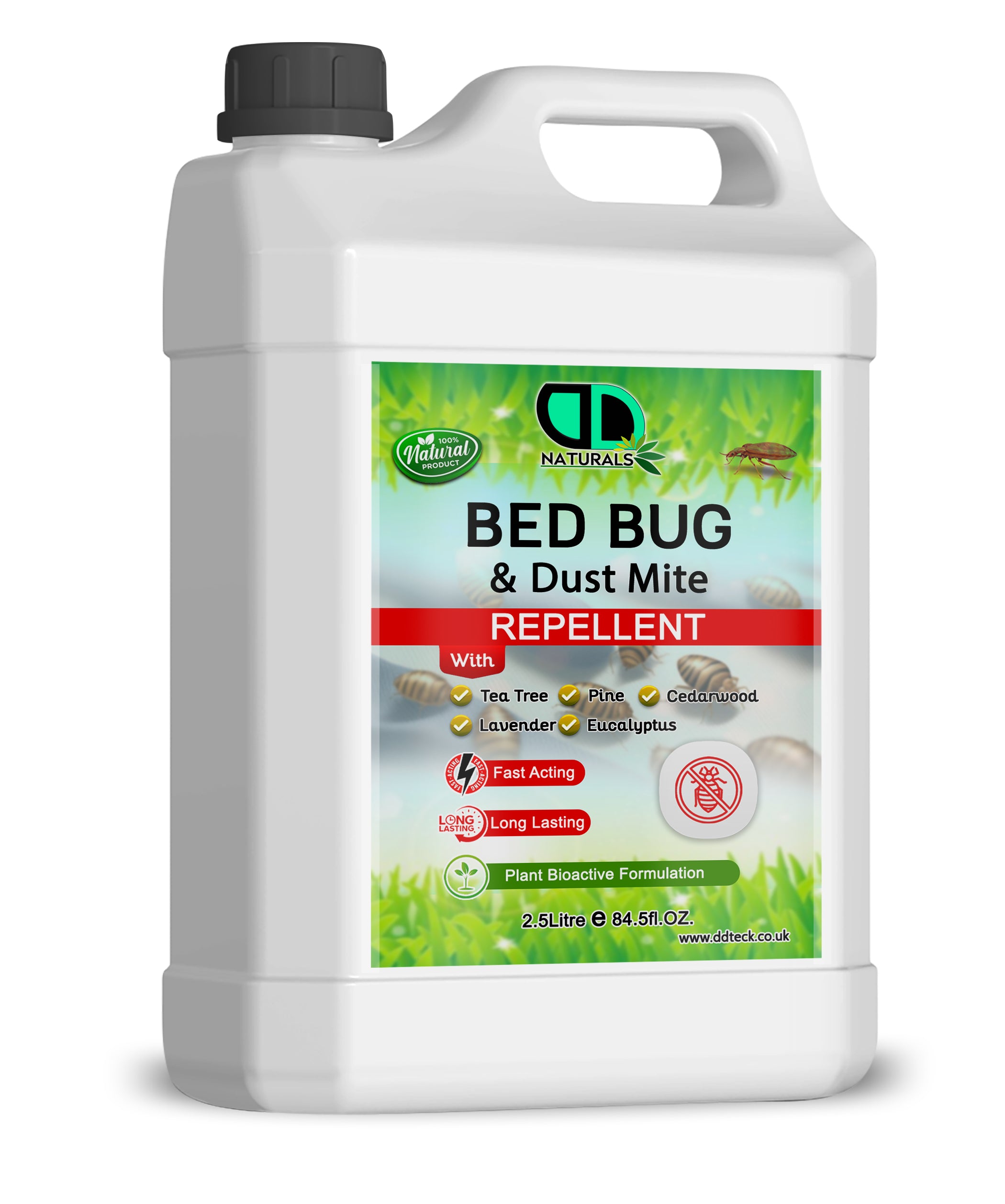 Naturals Bed Bug & Dust Mite Repellent – Plant Bioactive Fast Acting & Long Lasting Formula