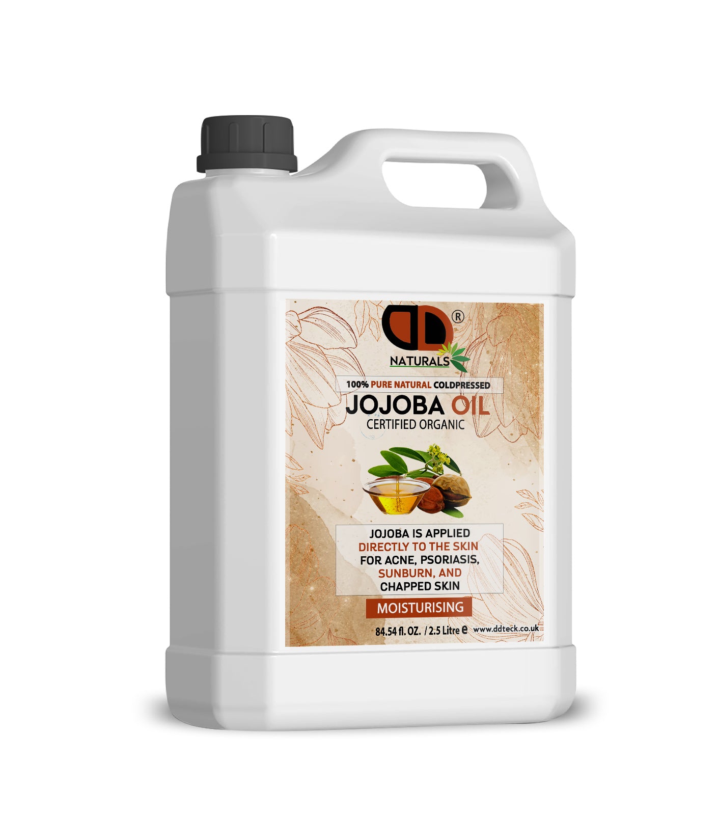 100% Pure Natural Cold pressed Jojoba Oil – Certified Organic Moisturizer
