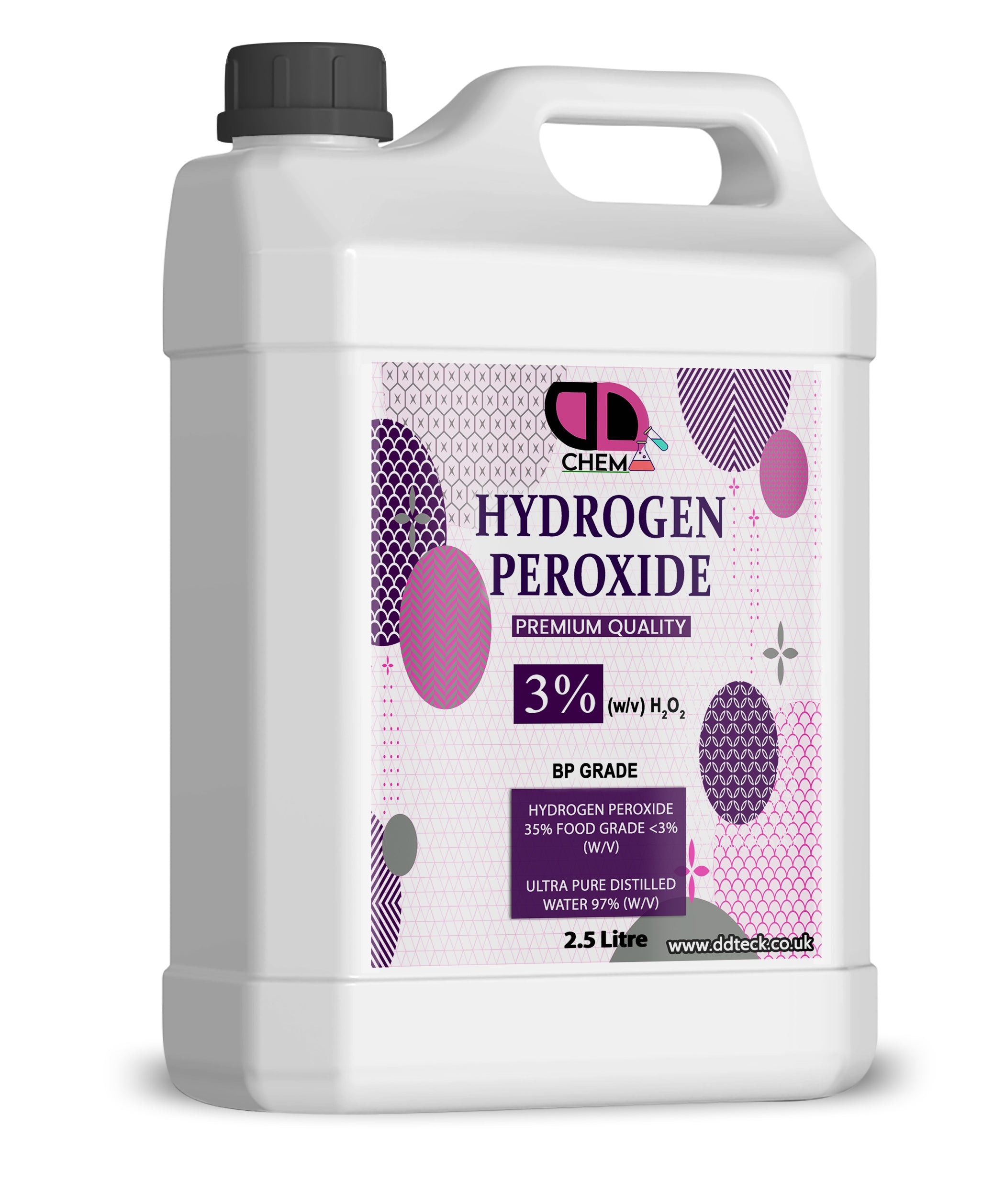 Hydrogen Peroxide 3% – Food Grade, Non-Toxic, Pure & Multipurpose Solution