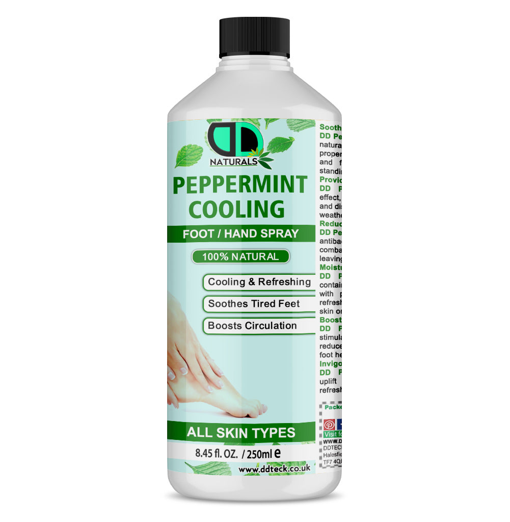Peppermint Cooling Foot & Hand Spray | Instant Cooling Relief, Odor Control & Skin Refreshment
