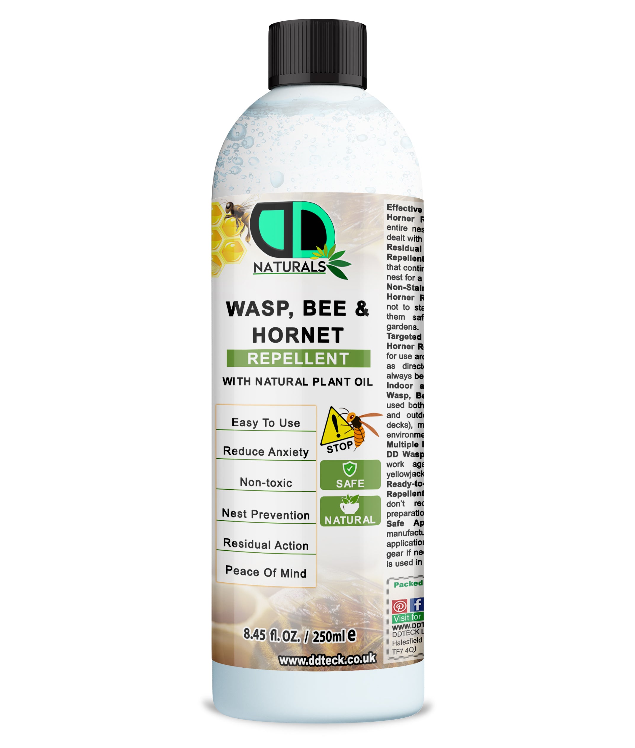 Wasp, Bee & Hornet Repellent – 100% Natural Plant Oil Defense