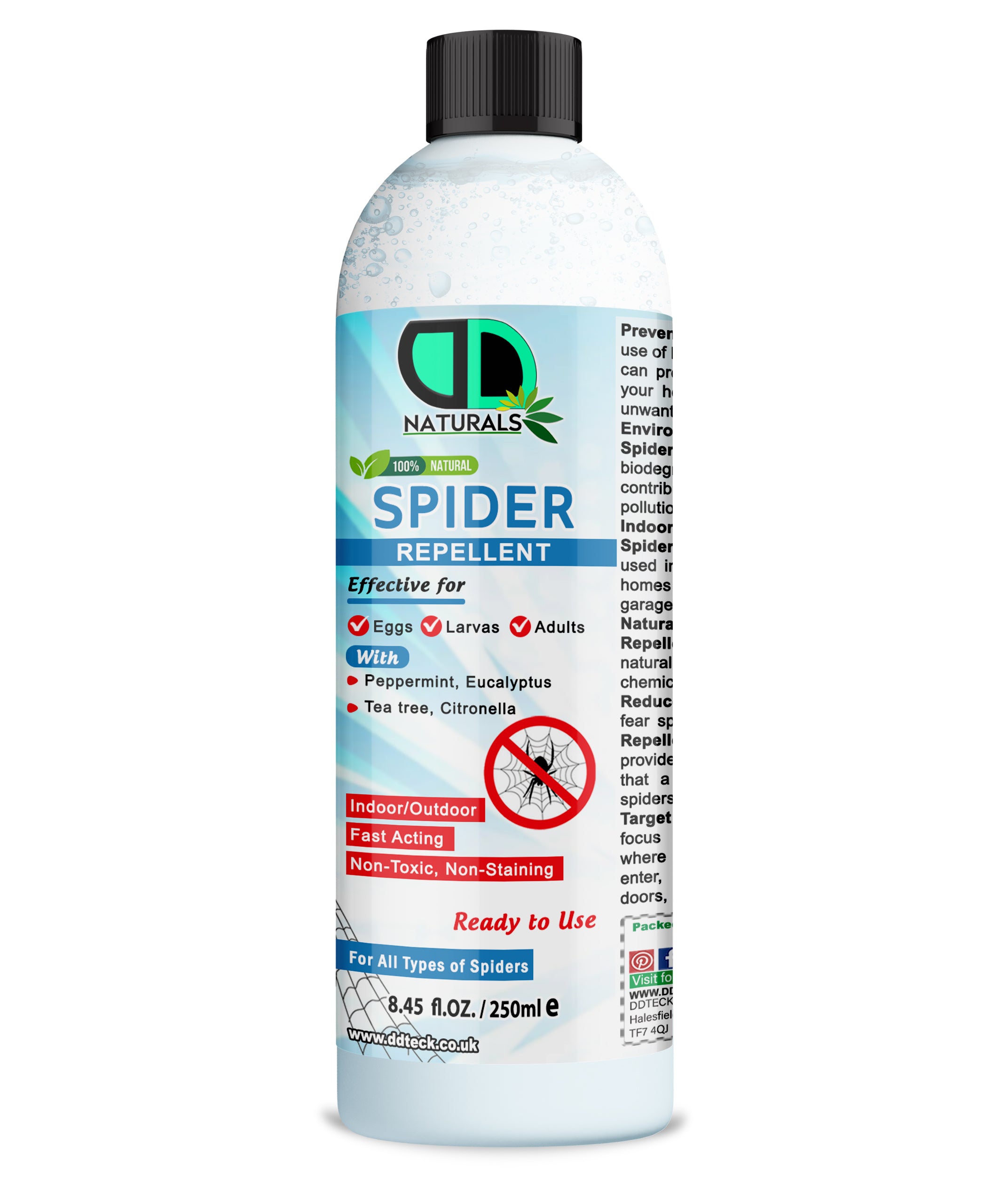 100% Natural Spider Repellent – Fast-Acting Indoor & Outdoor Protection