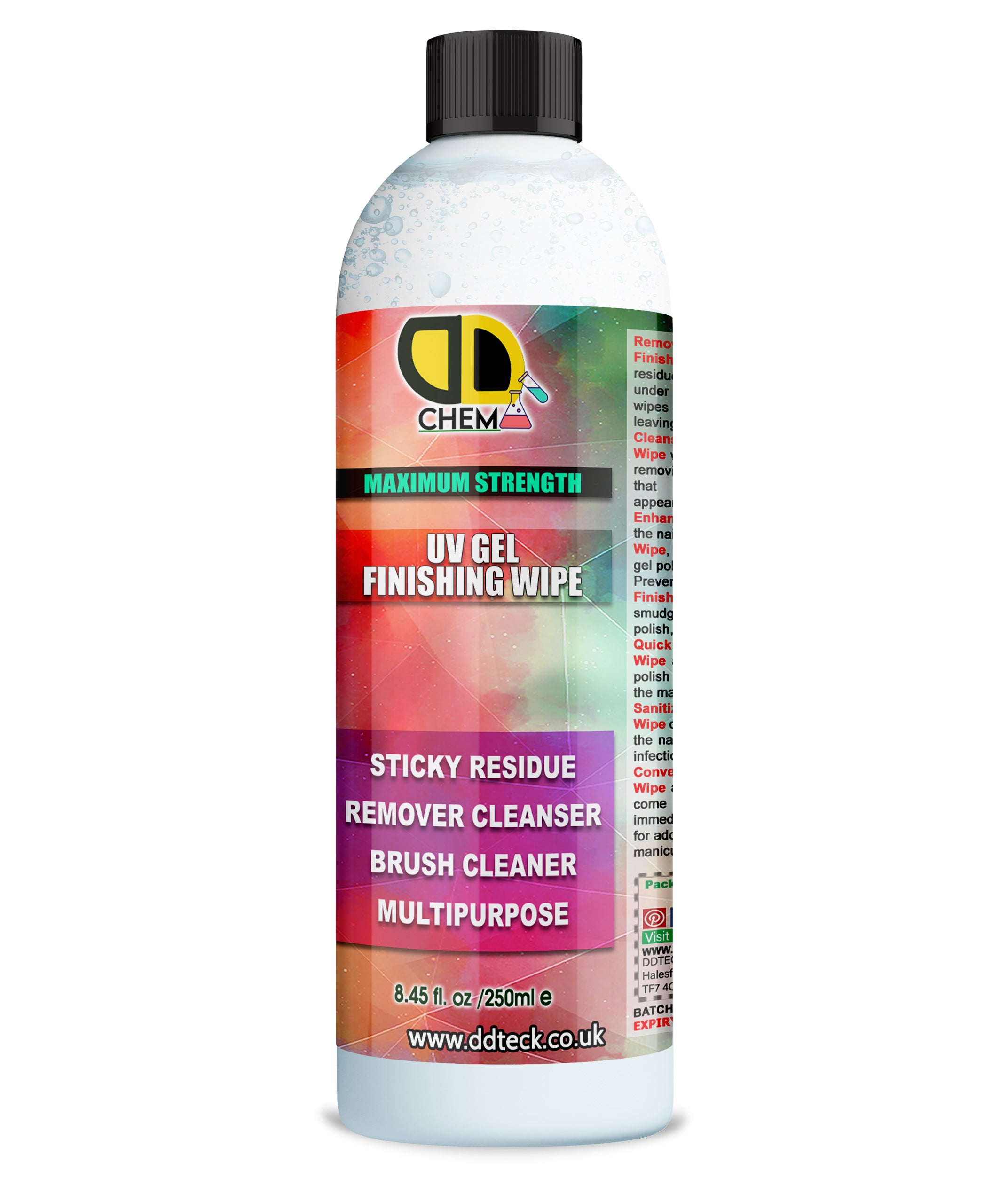 UV Gel Finishing Wipe - Maximum Strength Sticky Residue Remover & Cleanser