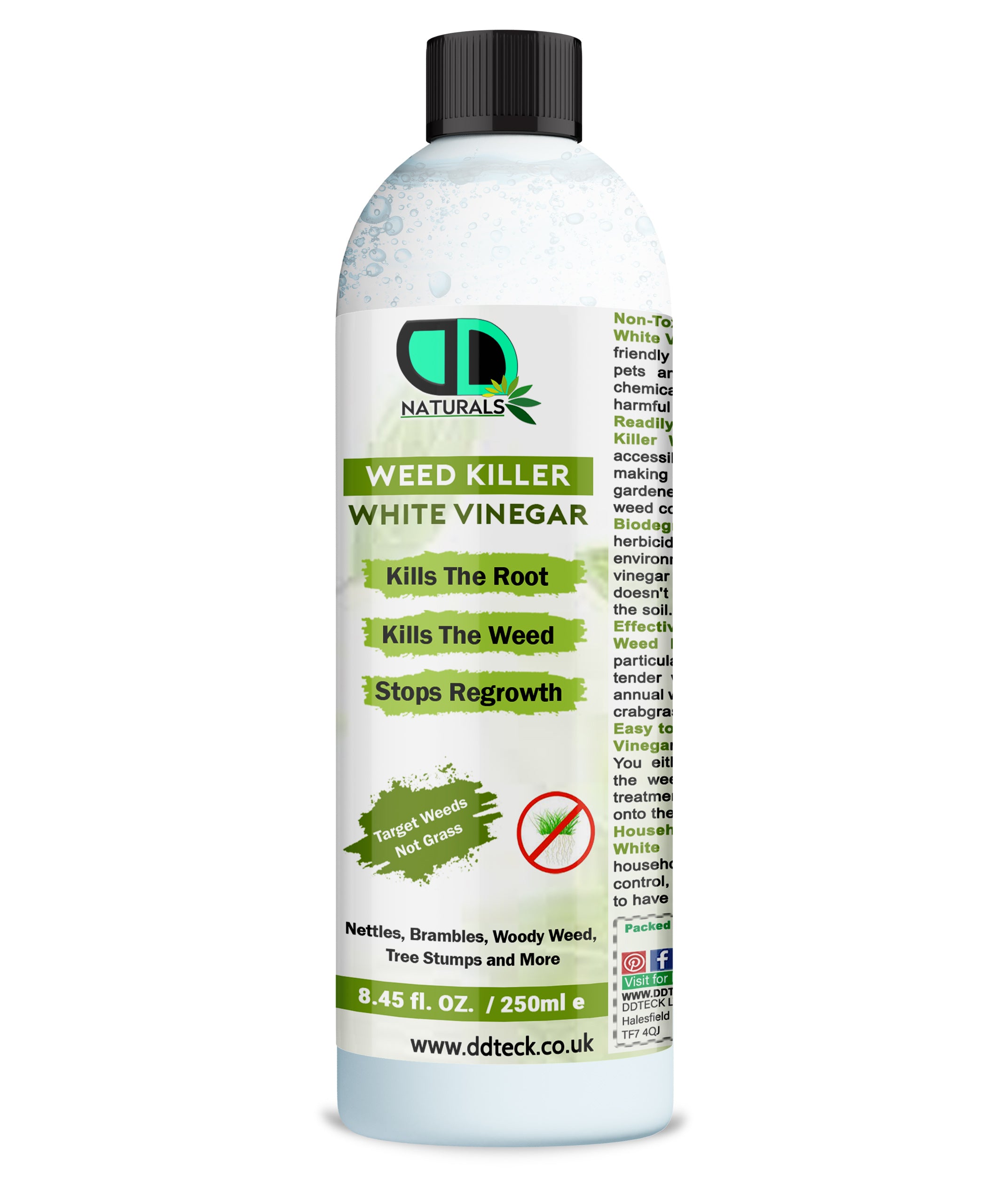 Weed Killer White Vinegar – Heavy Duty Root Killer & Regrowth Preventer