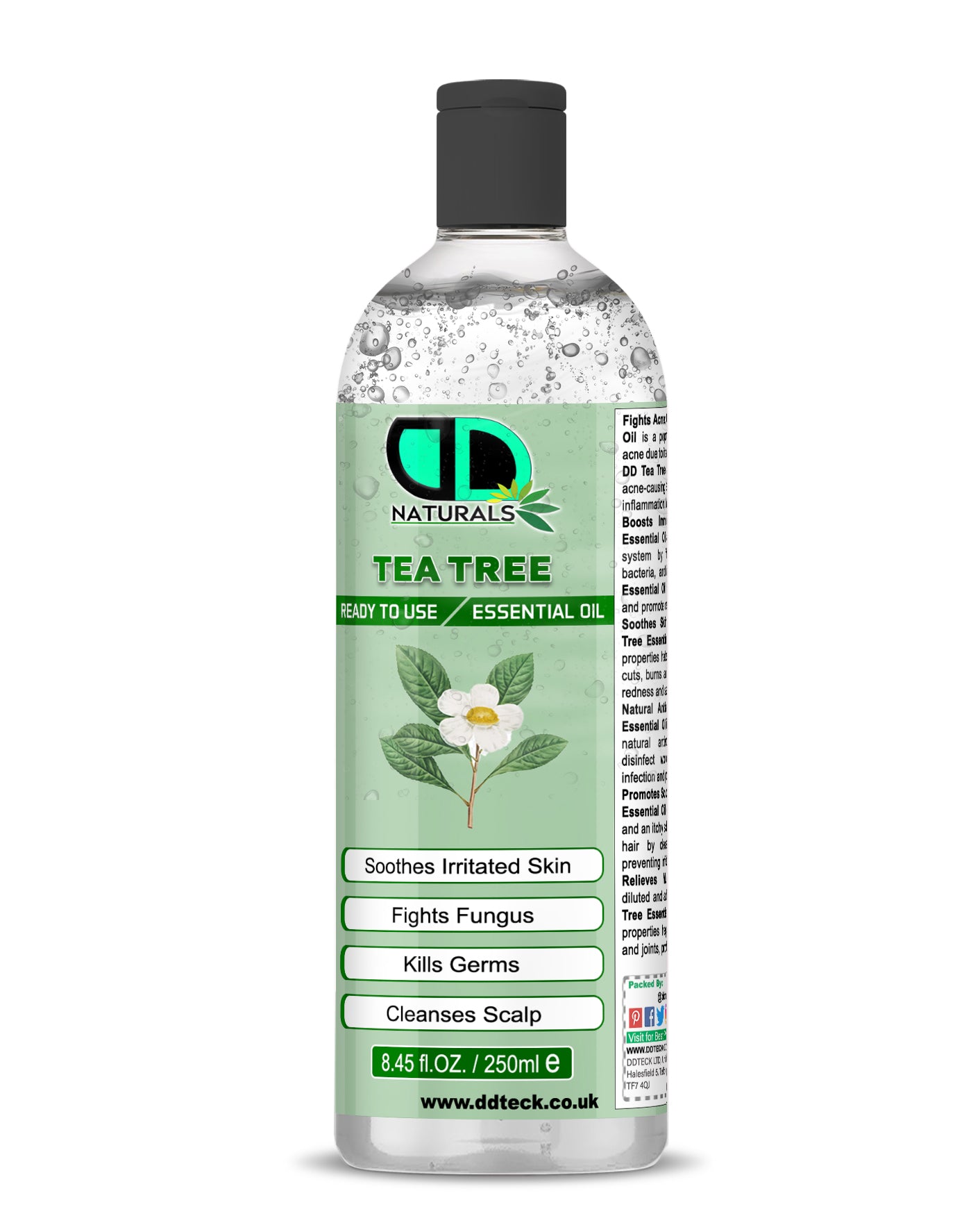 Tea Tree Essential Oil | Ready to Use | Natural Antiseptic, Skin, Scalp & Aromatherapy Oil