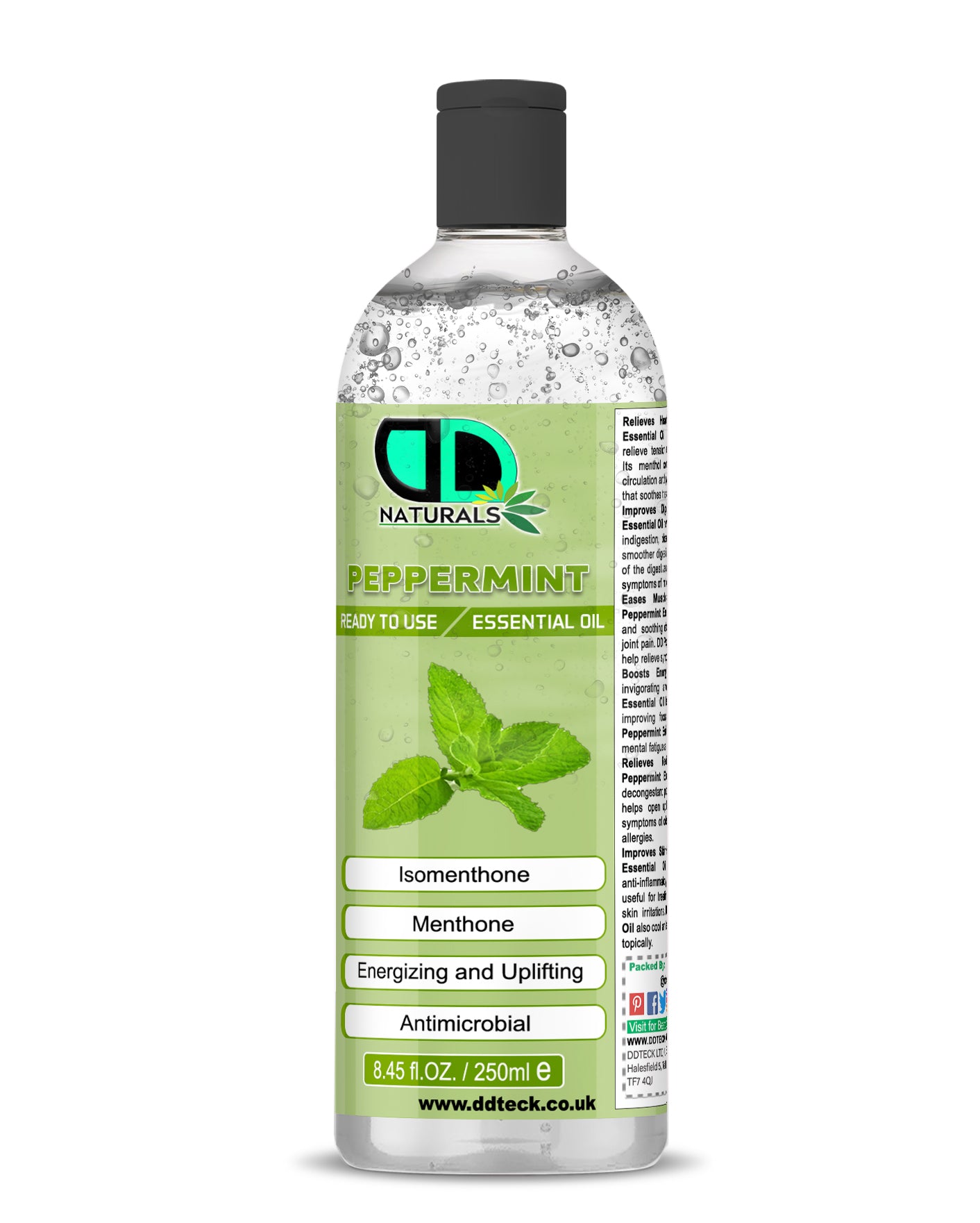 Peppermint Essential Oil - Ready to Use Energizing & Uplifting Formula