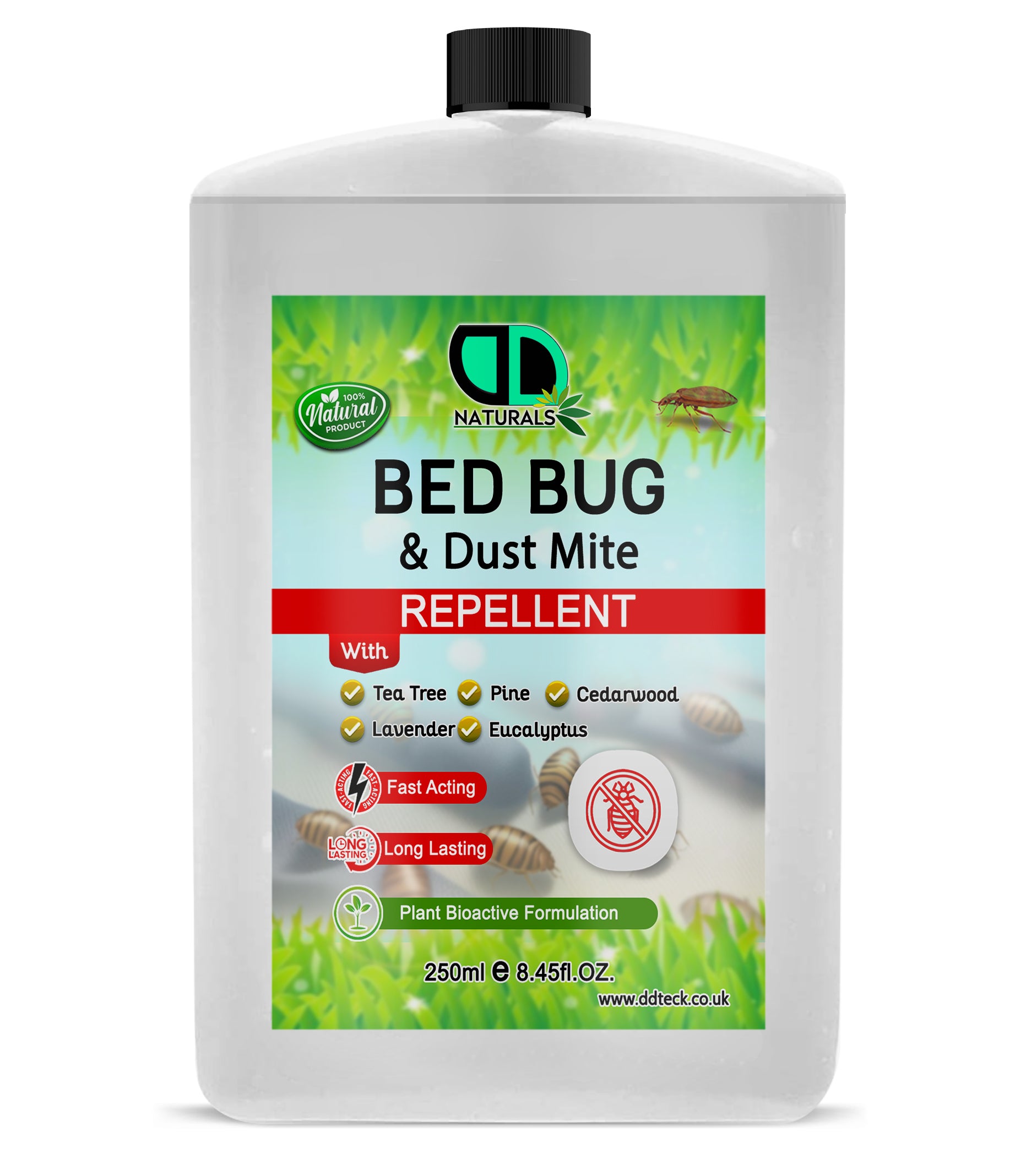 Naturals Bed Bug & Dust Mite Repellent – Plant Bioactive Fast Acting & Long Lasting Formula