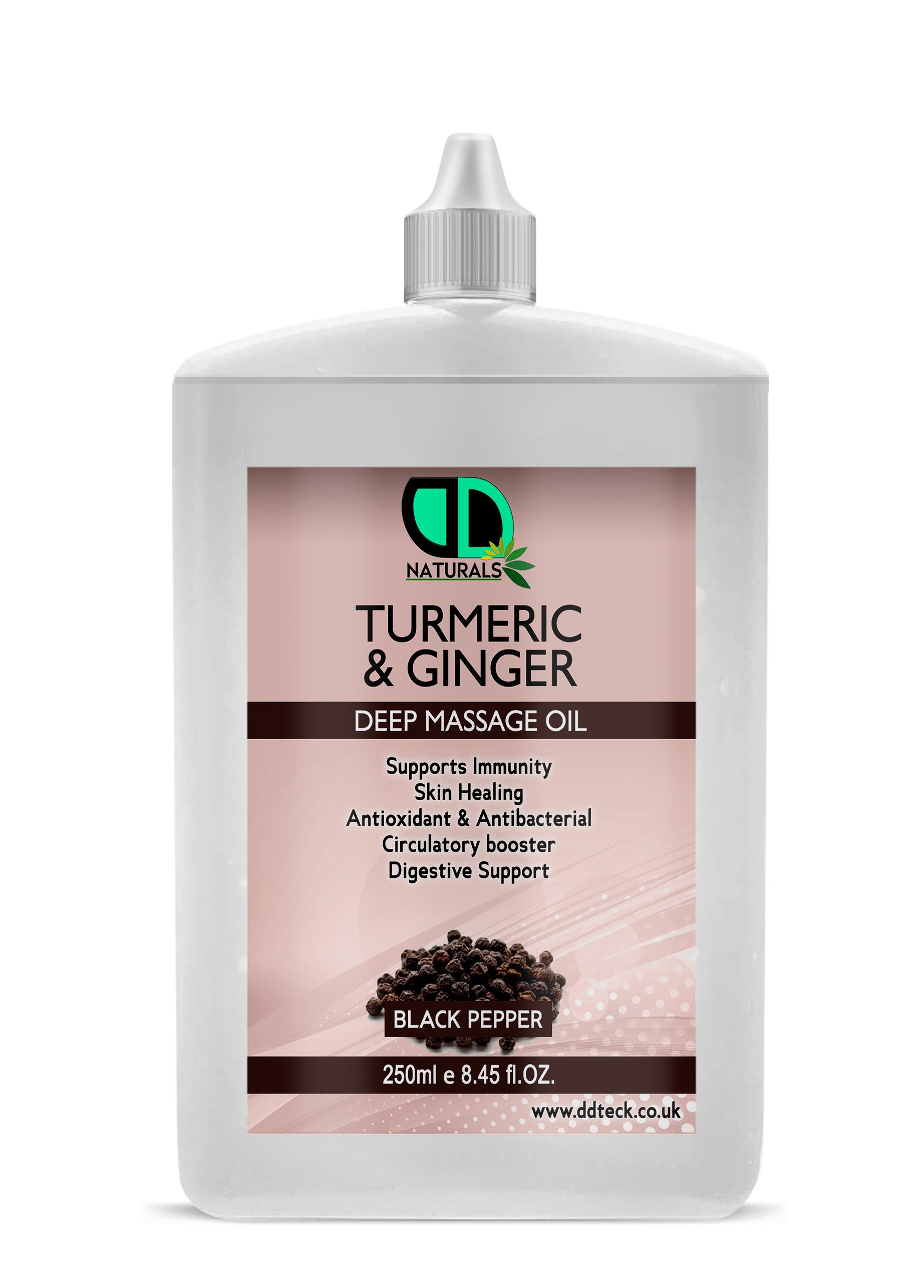 Turmeric & Ginger Deep Massage Oil – Anti-Inflammatory & Immune Support Black Pepper