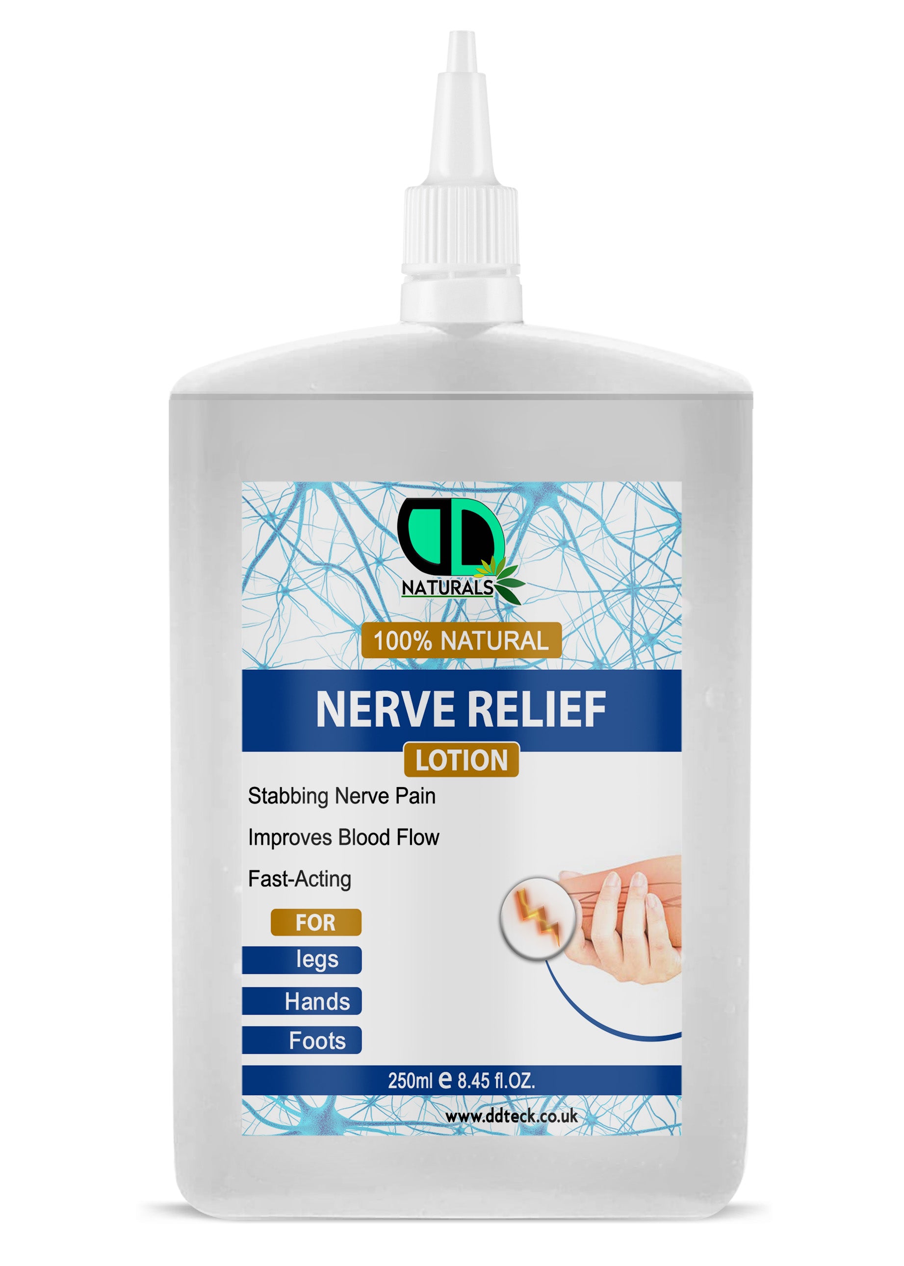 100% Natural Nerve Relief Lotion – Fast-Acting Support for Legs, Hands & Feet