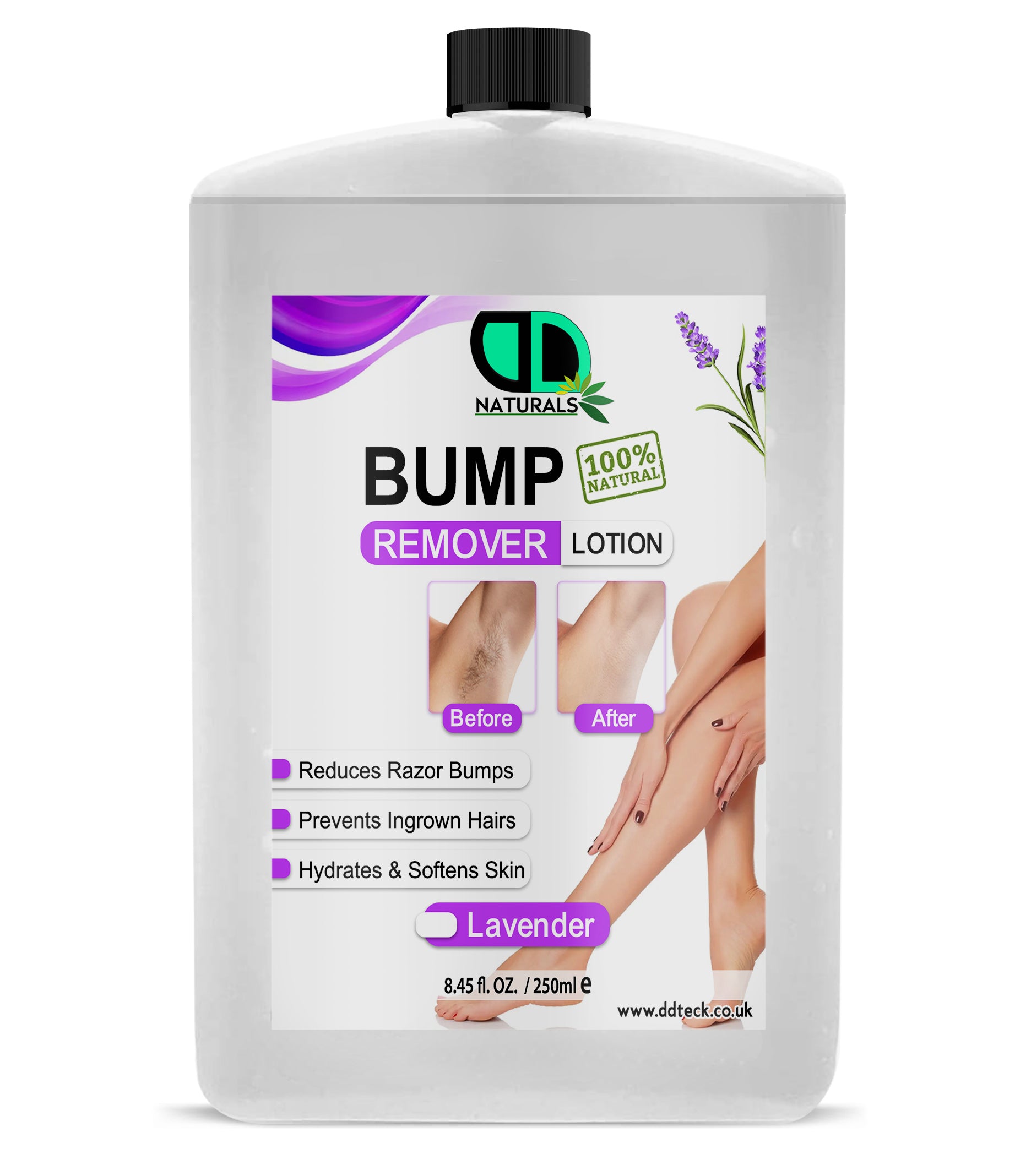Lavender Bump Remover Lotion – 100% Natural Ingrown Hair Treatment