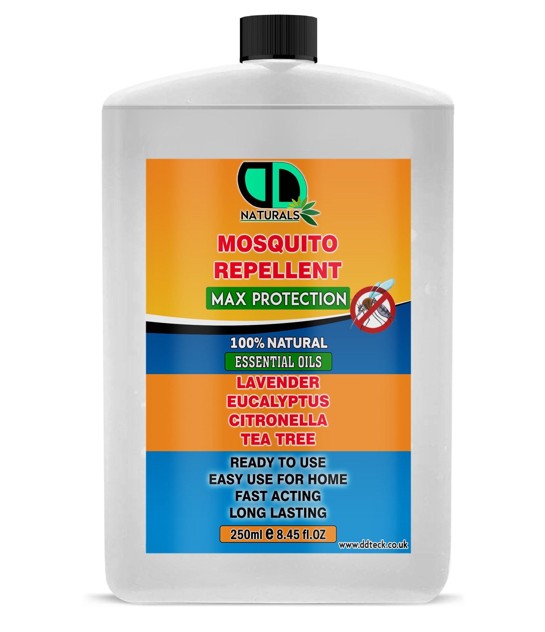 Mosquito Repellent Diffuser Oil | Natural Essential Oil Blend with Lavender, Eucalyptus, Citronella & Tea Tree