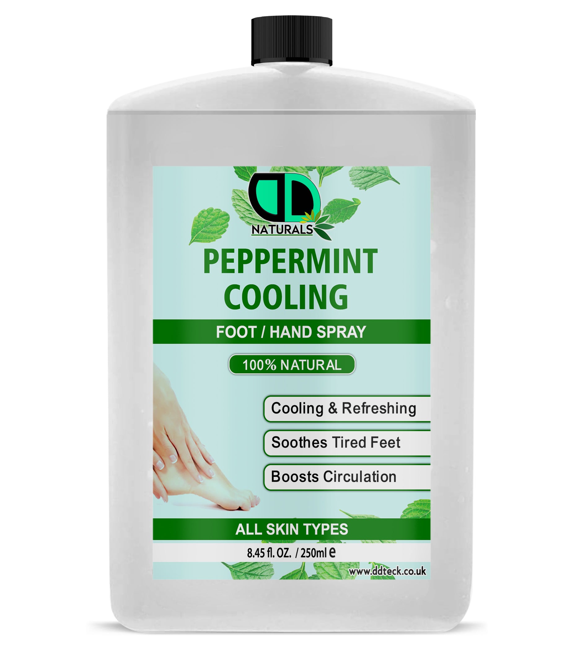 Peppermint Cooling Foot & Hand Spray | Instant Cooling Relief, Odor Control & Skin Refreshment