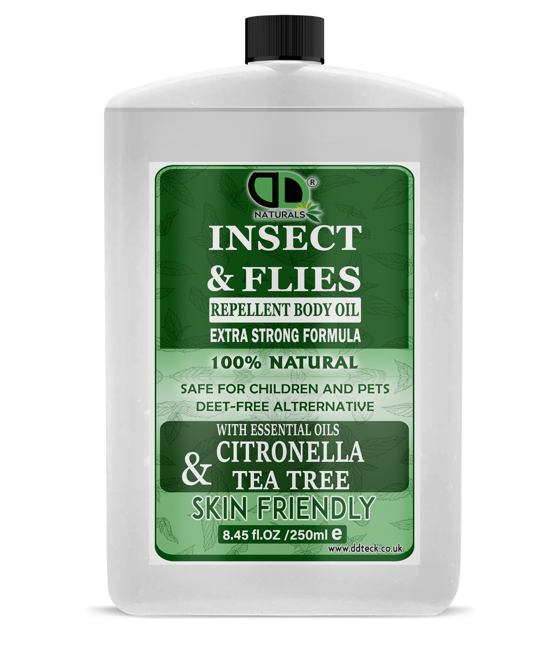 Insect Repellent Body Oil with Citronella & Tea Tree Essential Oils | Natural Protection for Skin & Outdoor Use