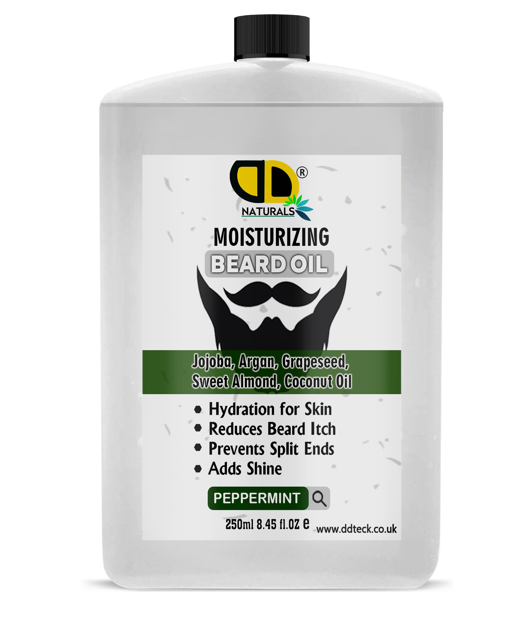 Moisturizing Peppermint Beard Oil - Premium Blend with Jojoba, Argan & Coconut Oil