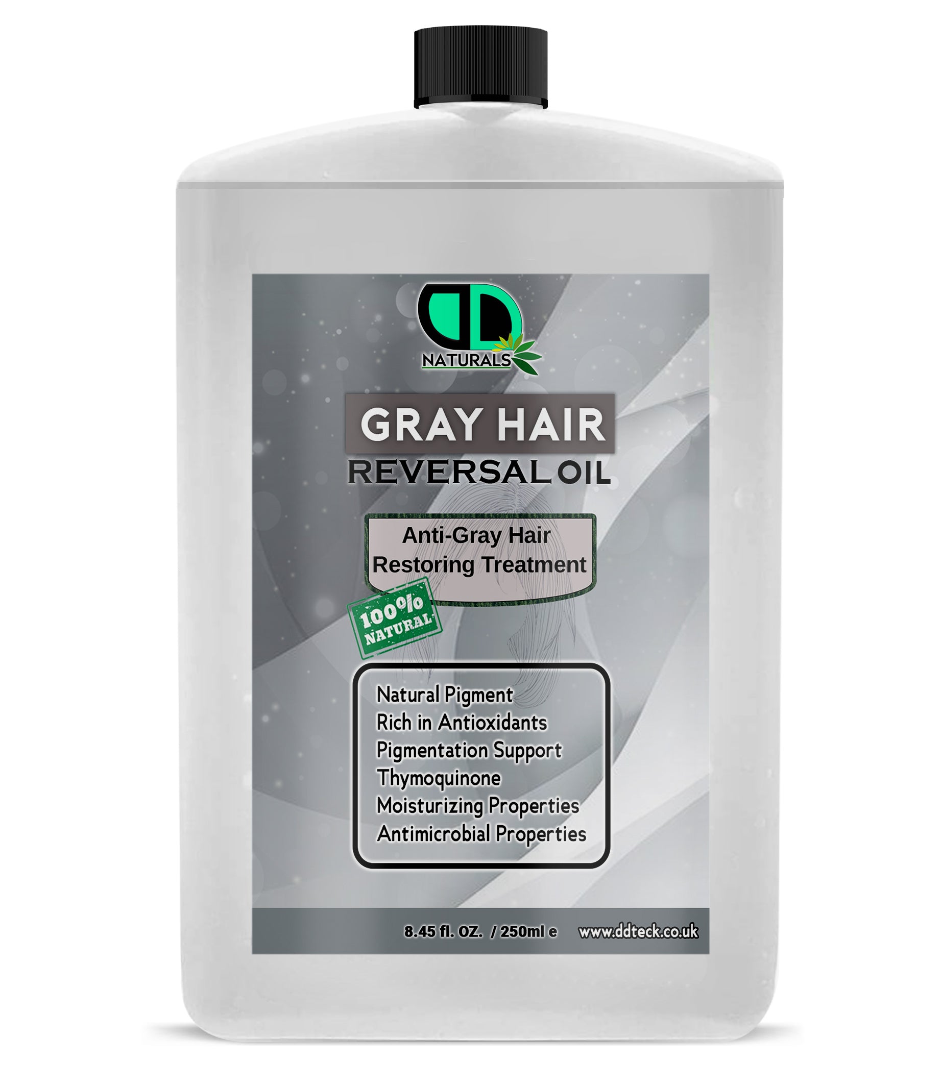 Grey Hair Reversal Oil – Natural Anti Grey Hair Treatment with Thymoquinone & Antioxidants