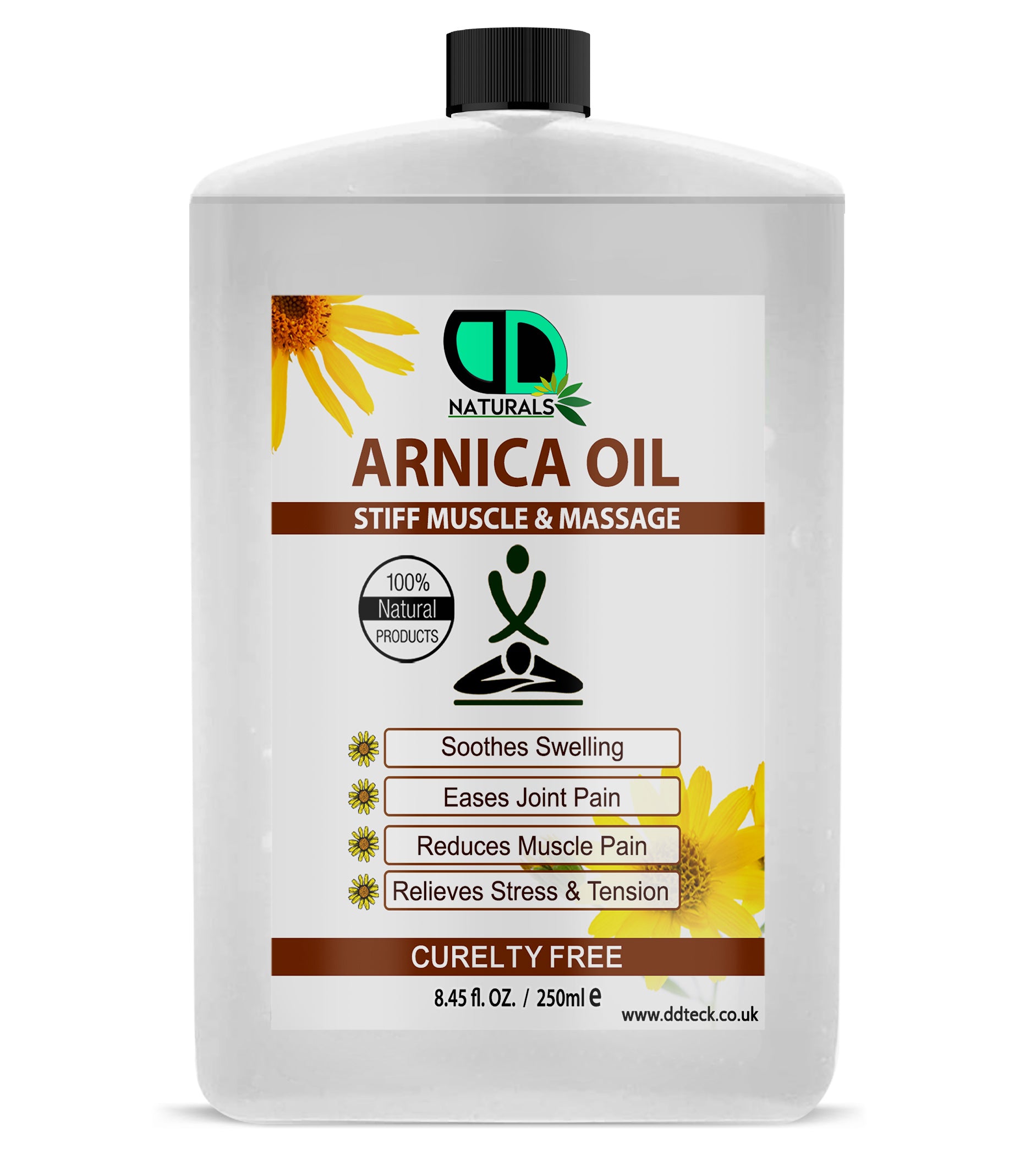 Arnica Massage Oil – Natural Botanical Oil for Relaxation, Muscle Comfort & Daily Body Care