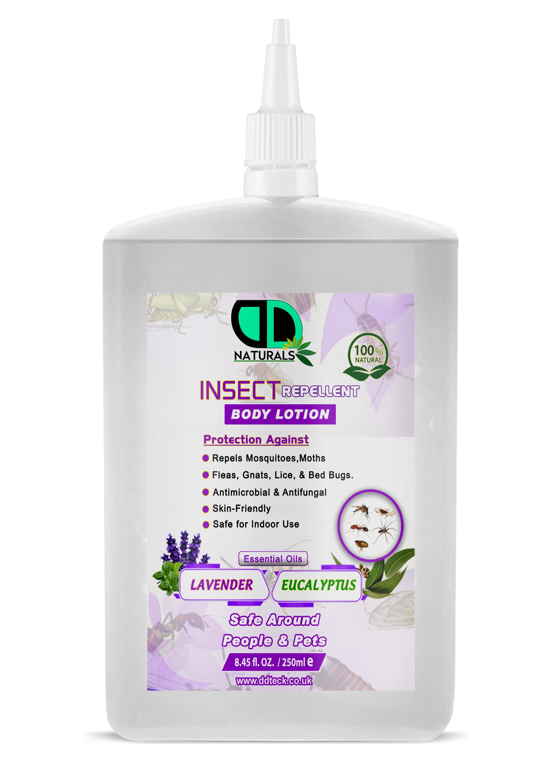 Lavender & Eucalyptus Insect Repellent Body Lotion | Natural, Soothing & Daily Outdoor Protection