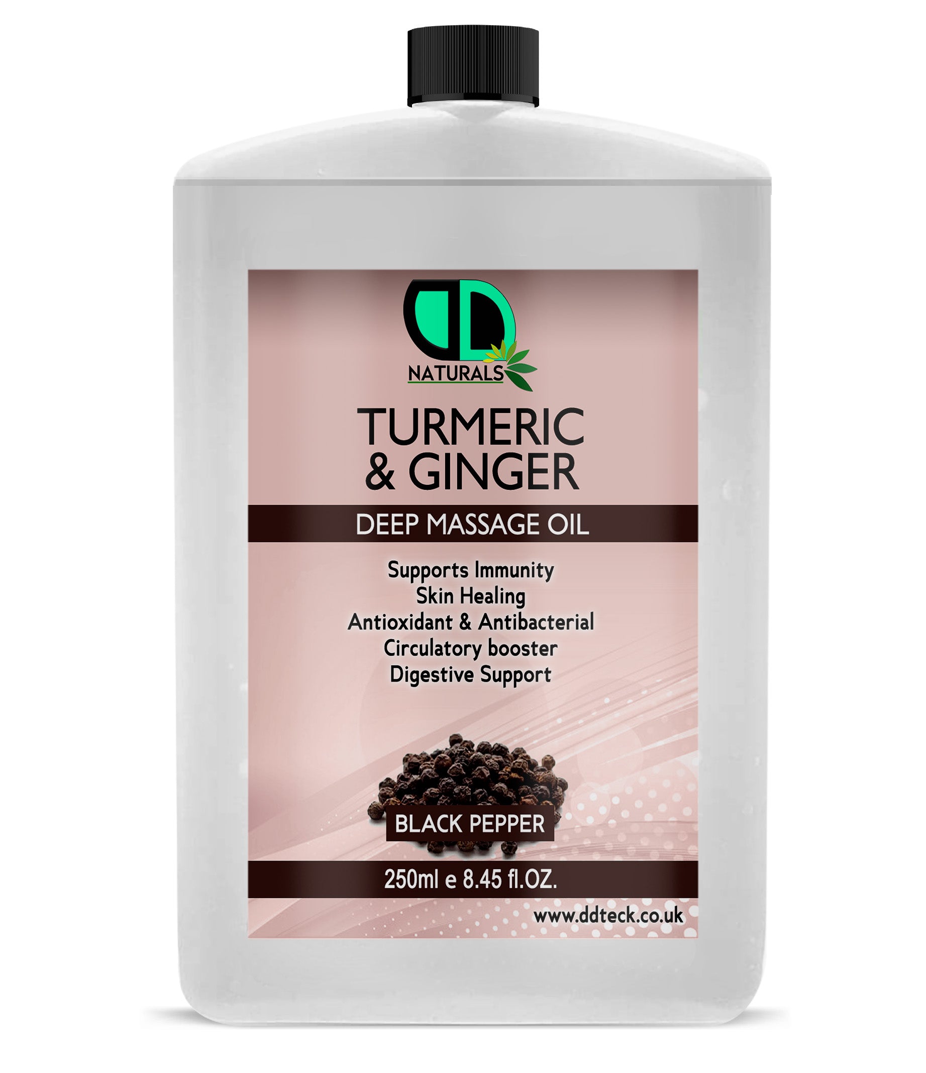 Turmeric & Ginger Deep Massage Oil – Anti-Inflammatory & Immune Support Black Pepper