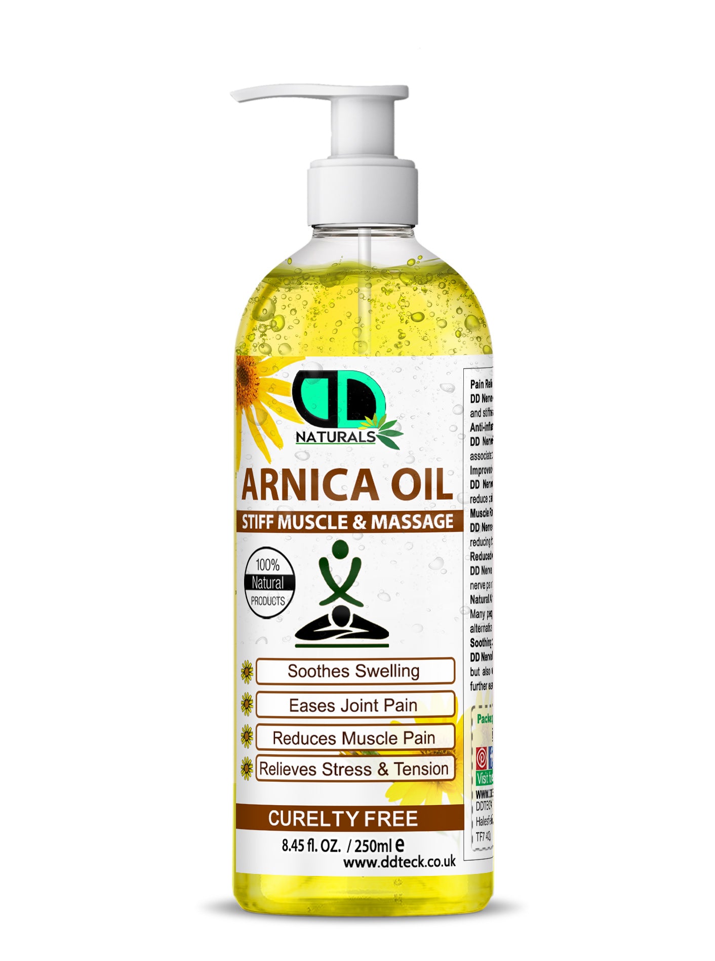 Arnica Massage Oil – Natural Botanical Oil for Relaxation, Muscle Comfort & Daily Body Care