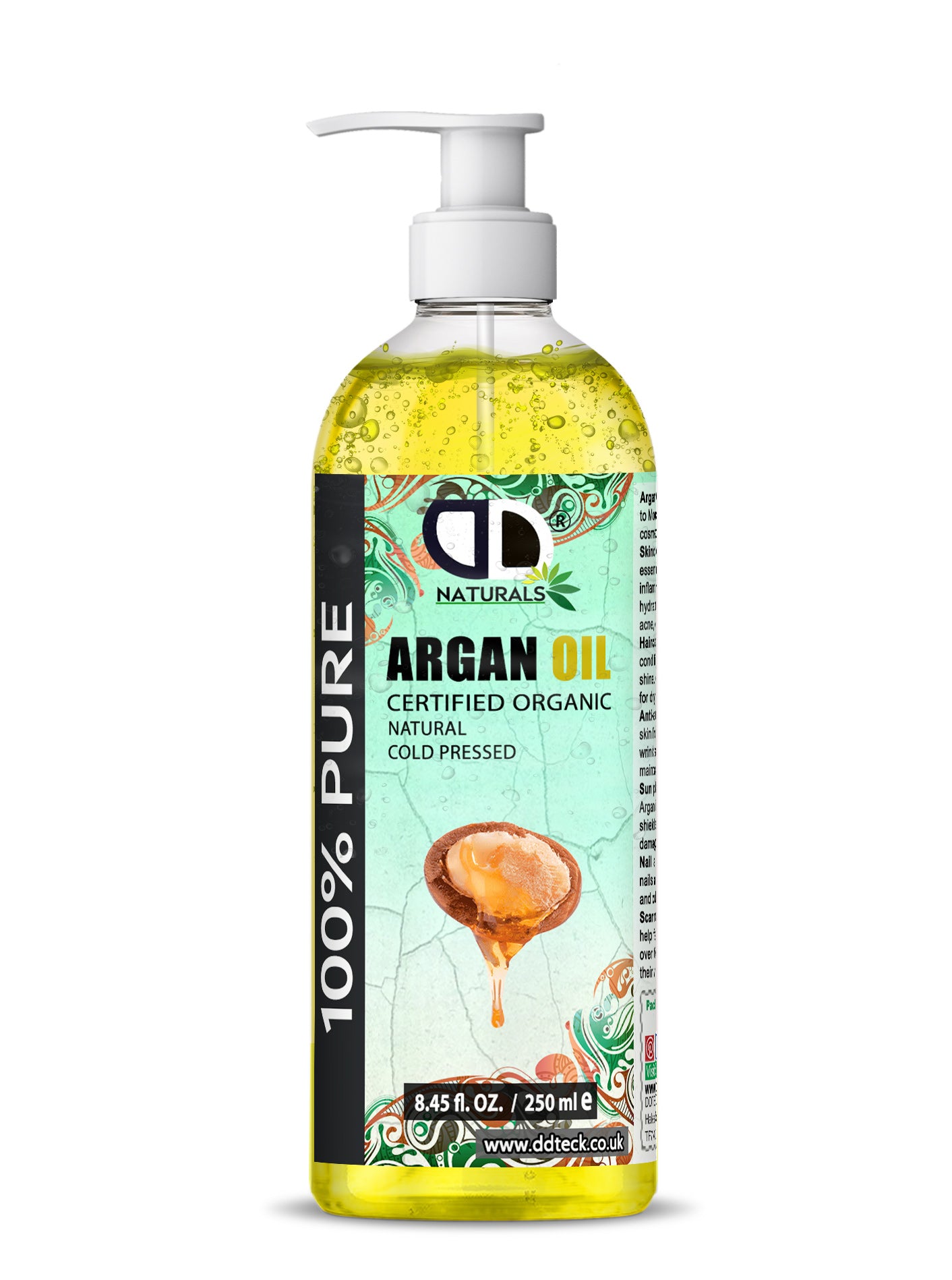 100% Pure Argan Oil | Organic Cold-Pressed Oil for Hair, Skin & Nails