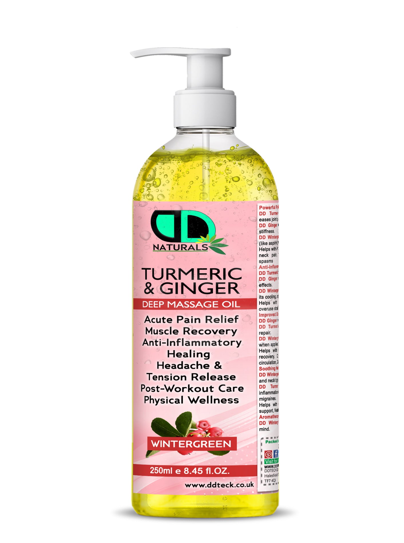 Turmeric & Ginger Deep Massage Oil with Wintergreen