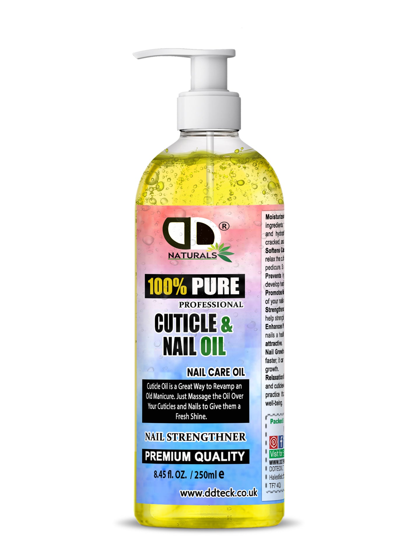 100% Pure Professional Cuticle & Nail Oil – Premium Nail Strengthened