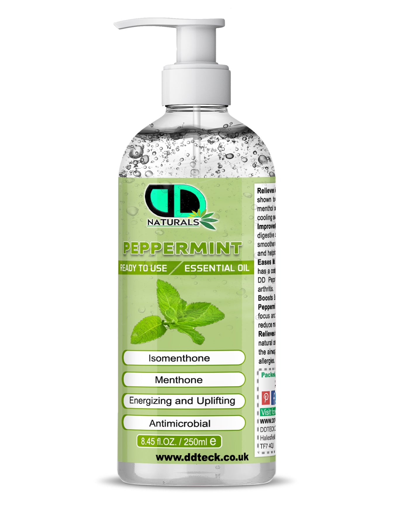 Peppermint Essential Oil - Ready to Use Energizing & Uplifting Formula